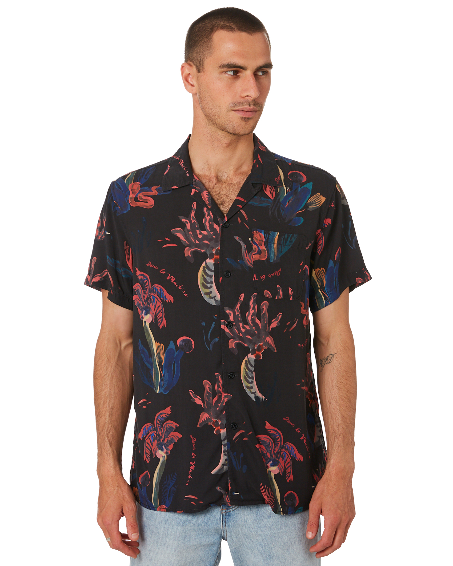 Deus Ex Machina Dean Pink Positive Mens Ss Shirt - Multi | SurfStitch