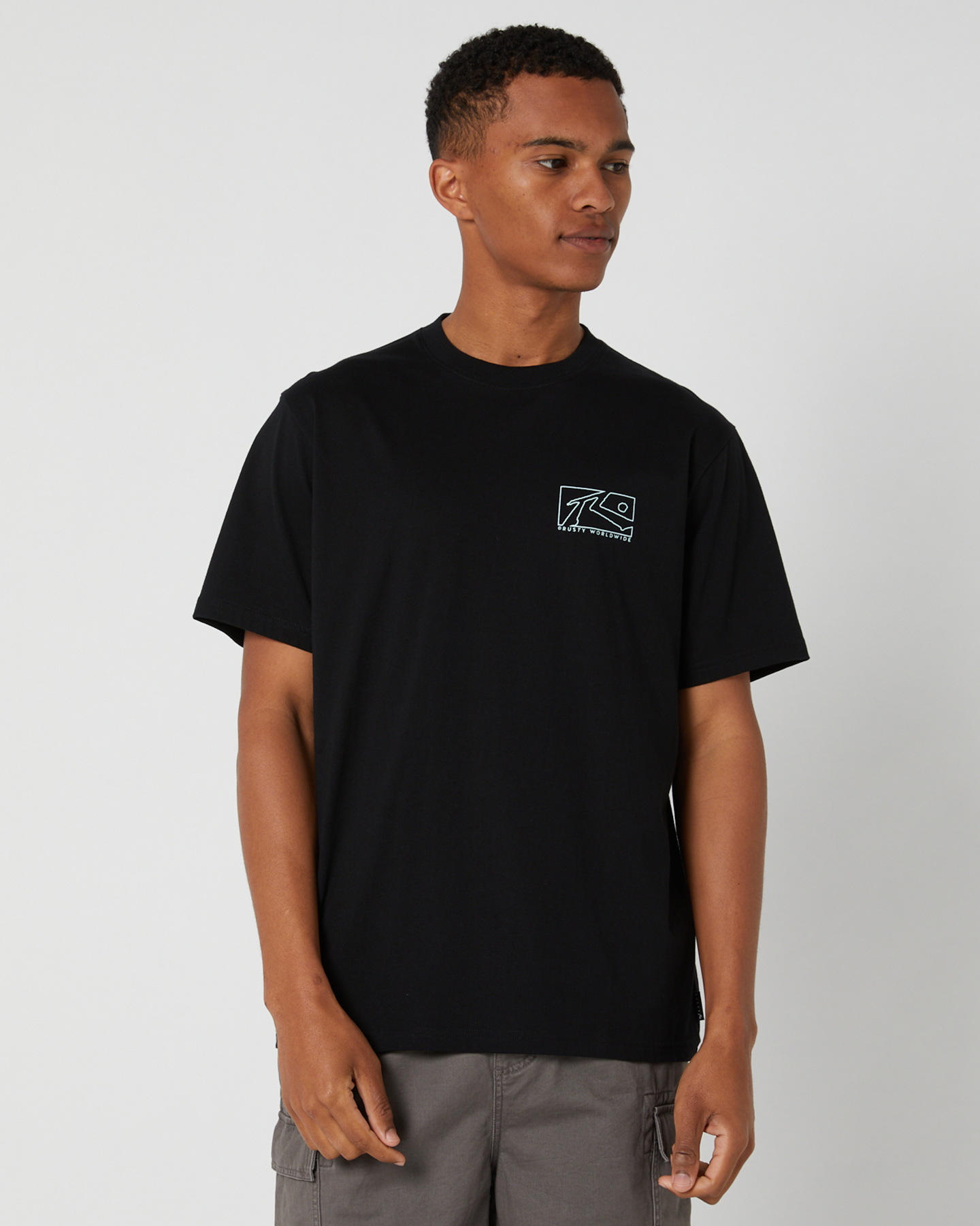 Rusty Boxed Out Short Sleeve Tee - Black | SurfStitch