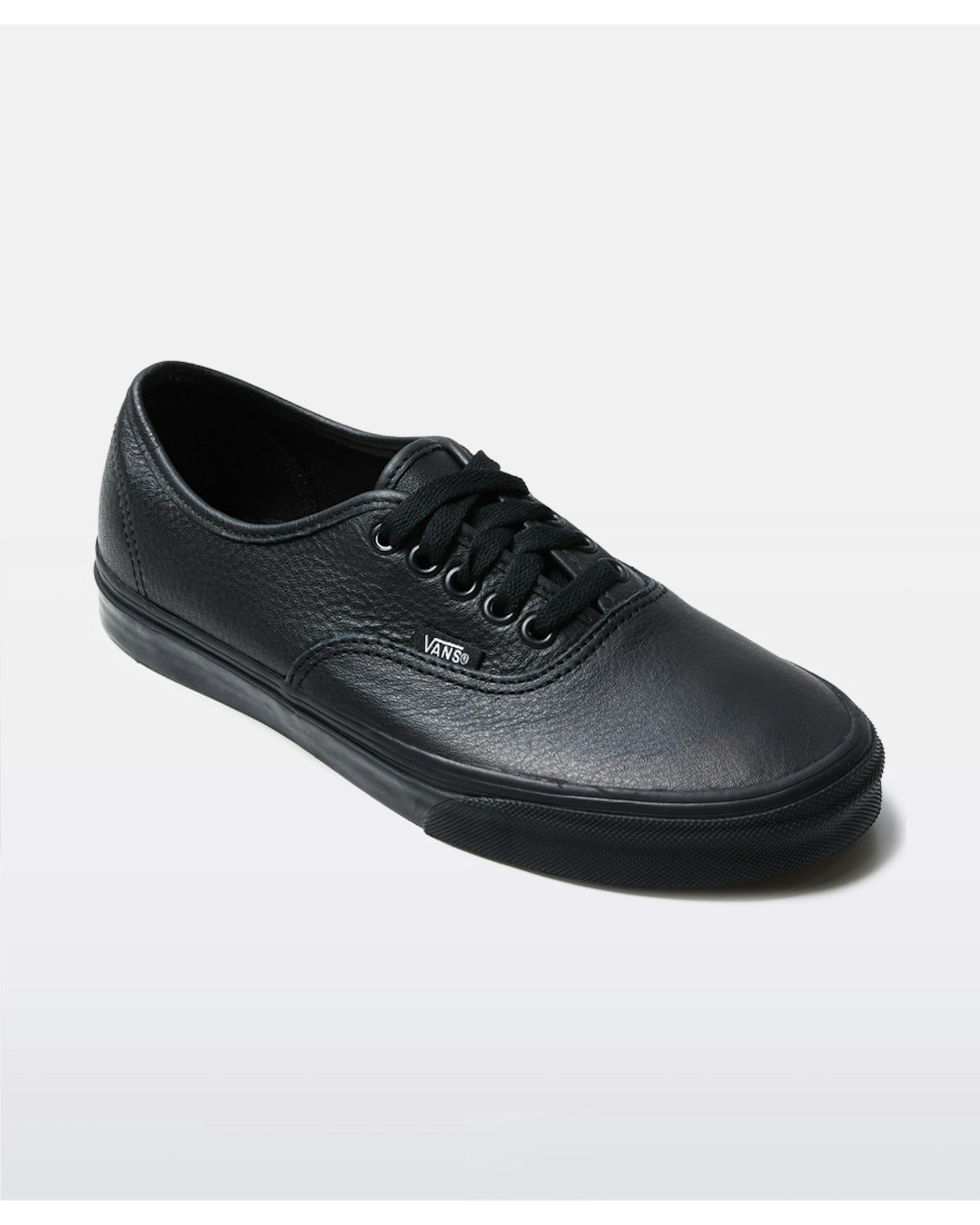 Ladies black leather vans online