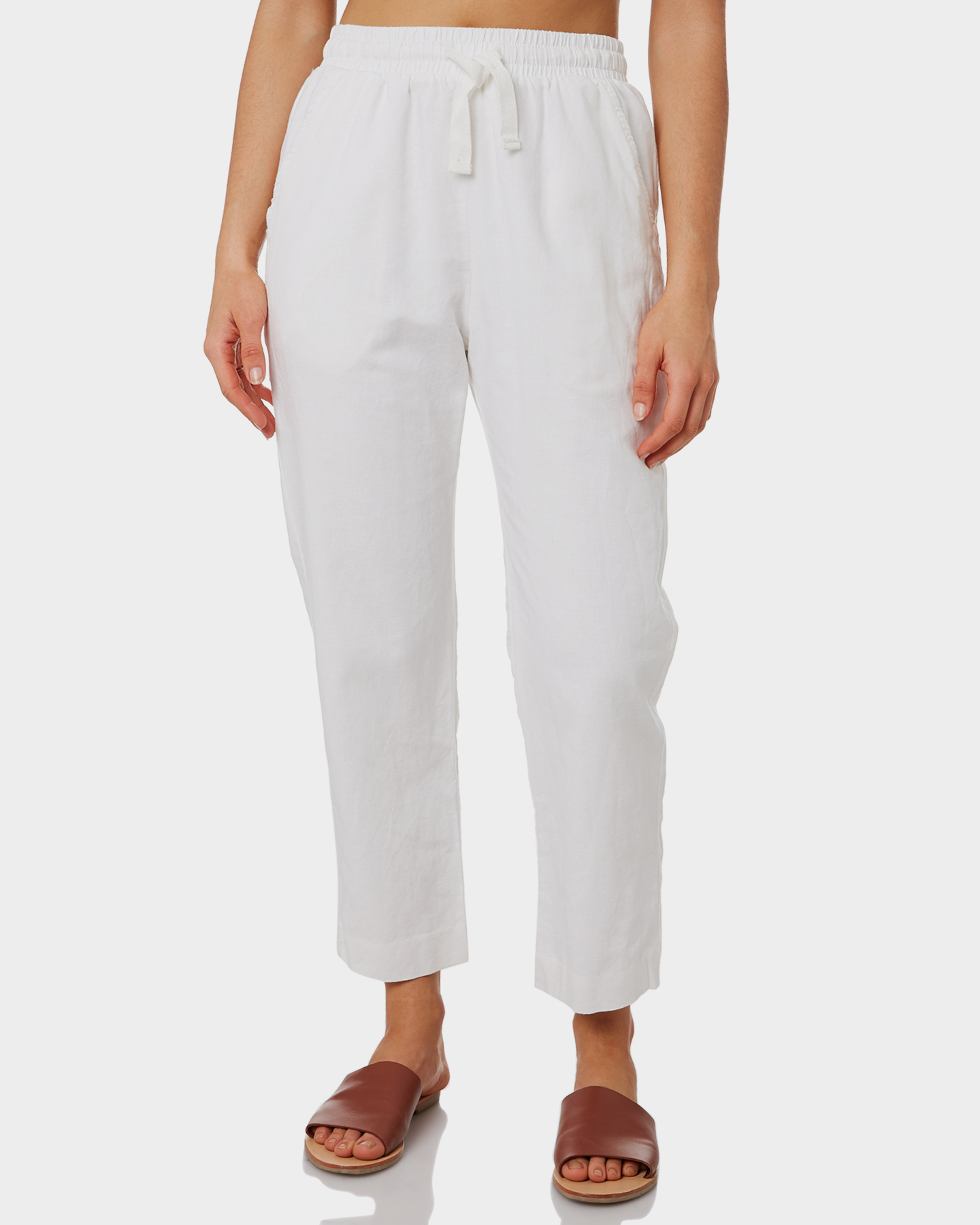 white linen womens pant suit