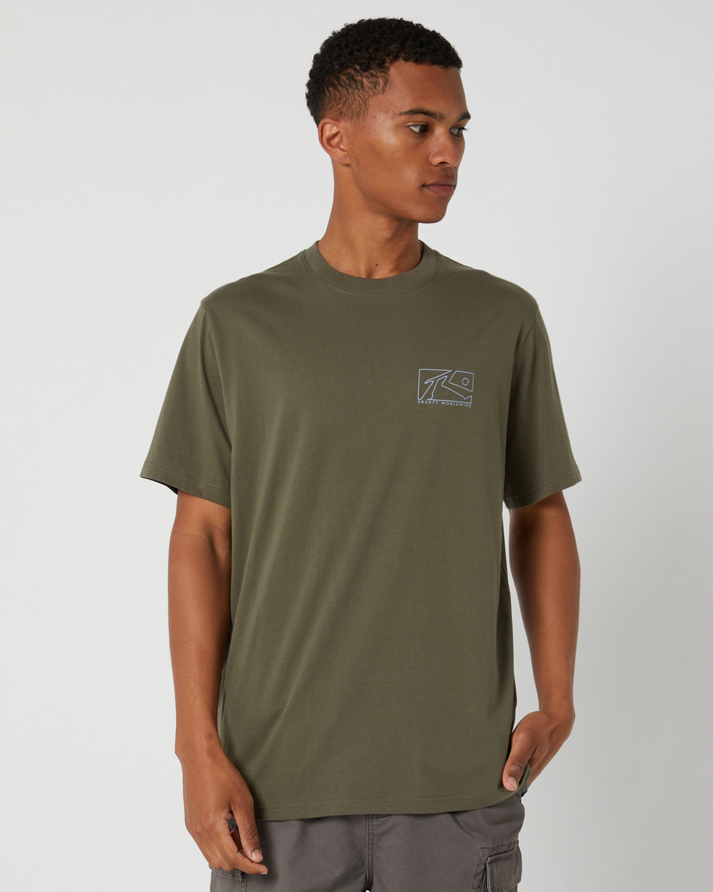 Rusty Boxed Out Short Sleeve Tee - Rifle Green | SurfStitch