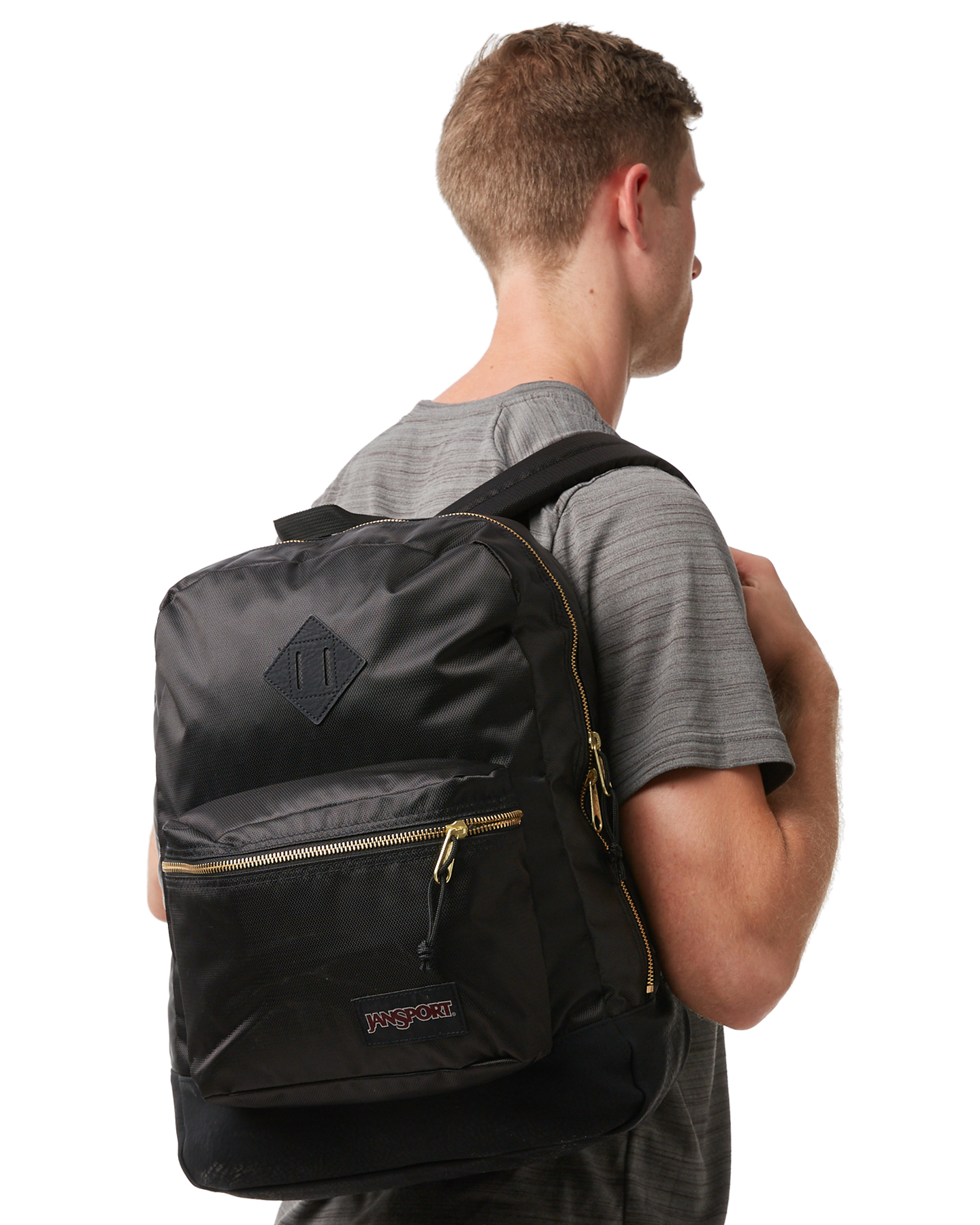black and gold jansport backpack
