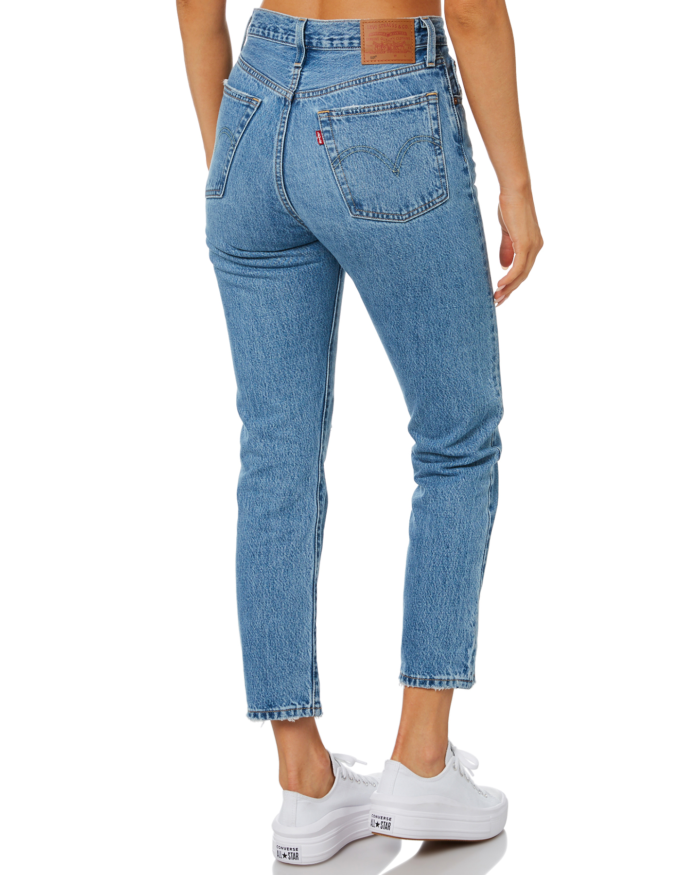 levi's 501 crop jean in light wash