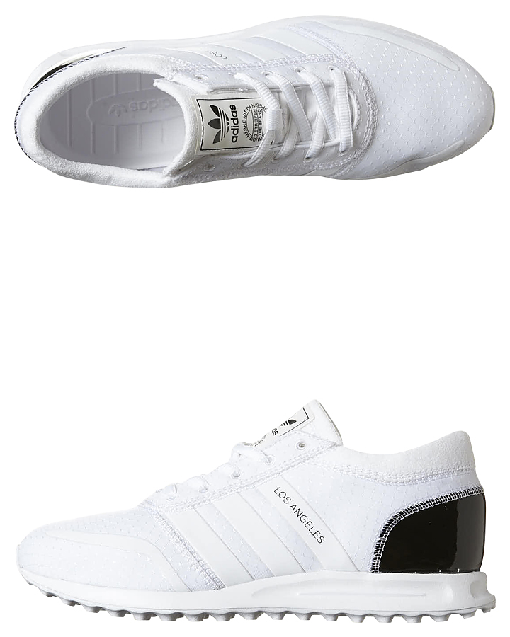 Adidas Los Angeles Shoe - White Black | SurfStitch
