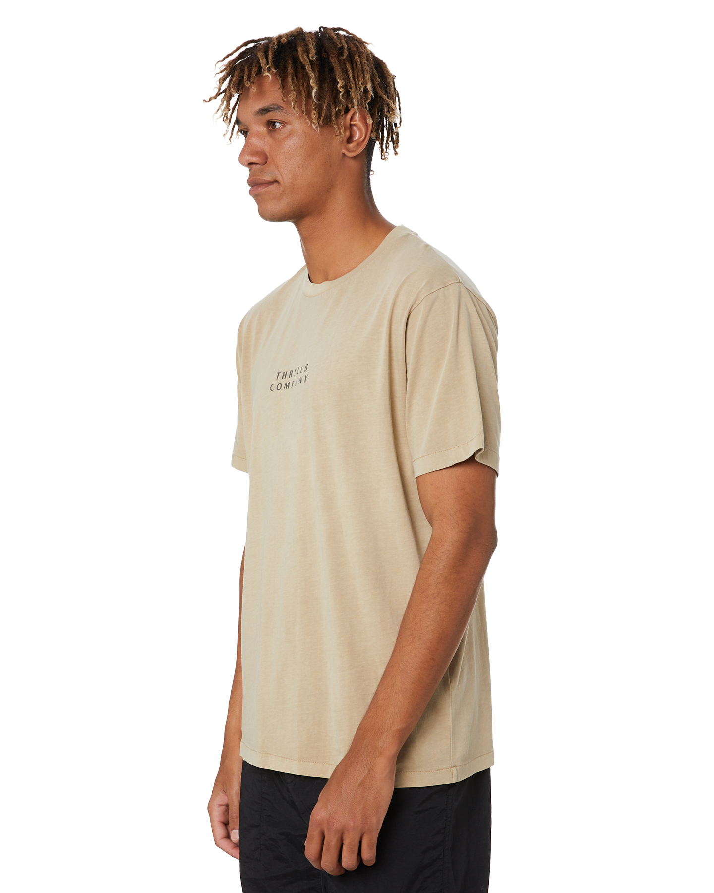 Thrills Palmed Thrills Company Mens Merch Fit Tee - Washed Tan | SurfStitch