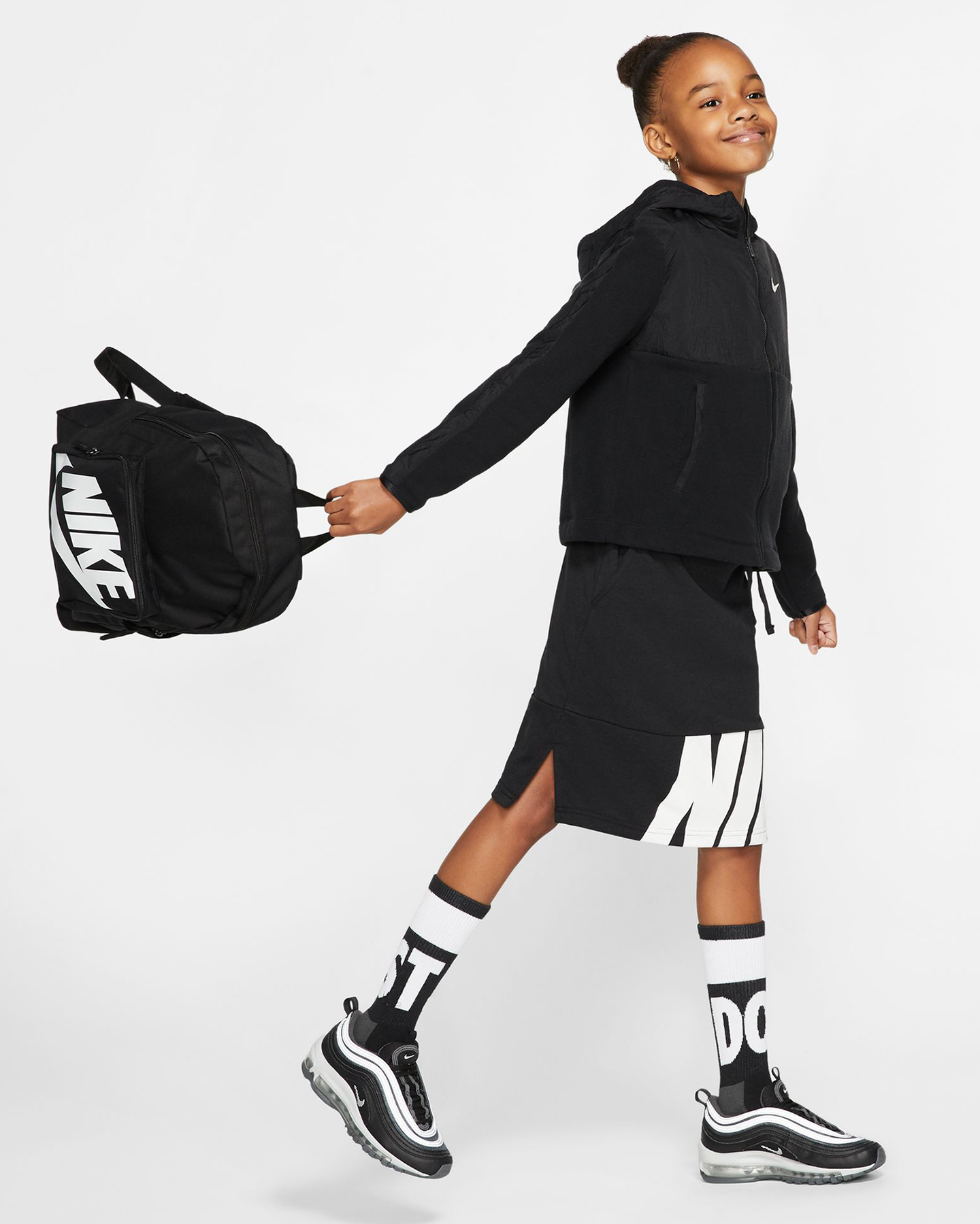 Nike Kids Backpack 16L - Black White | SurfStitch