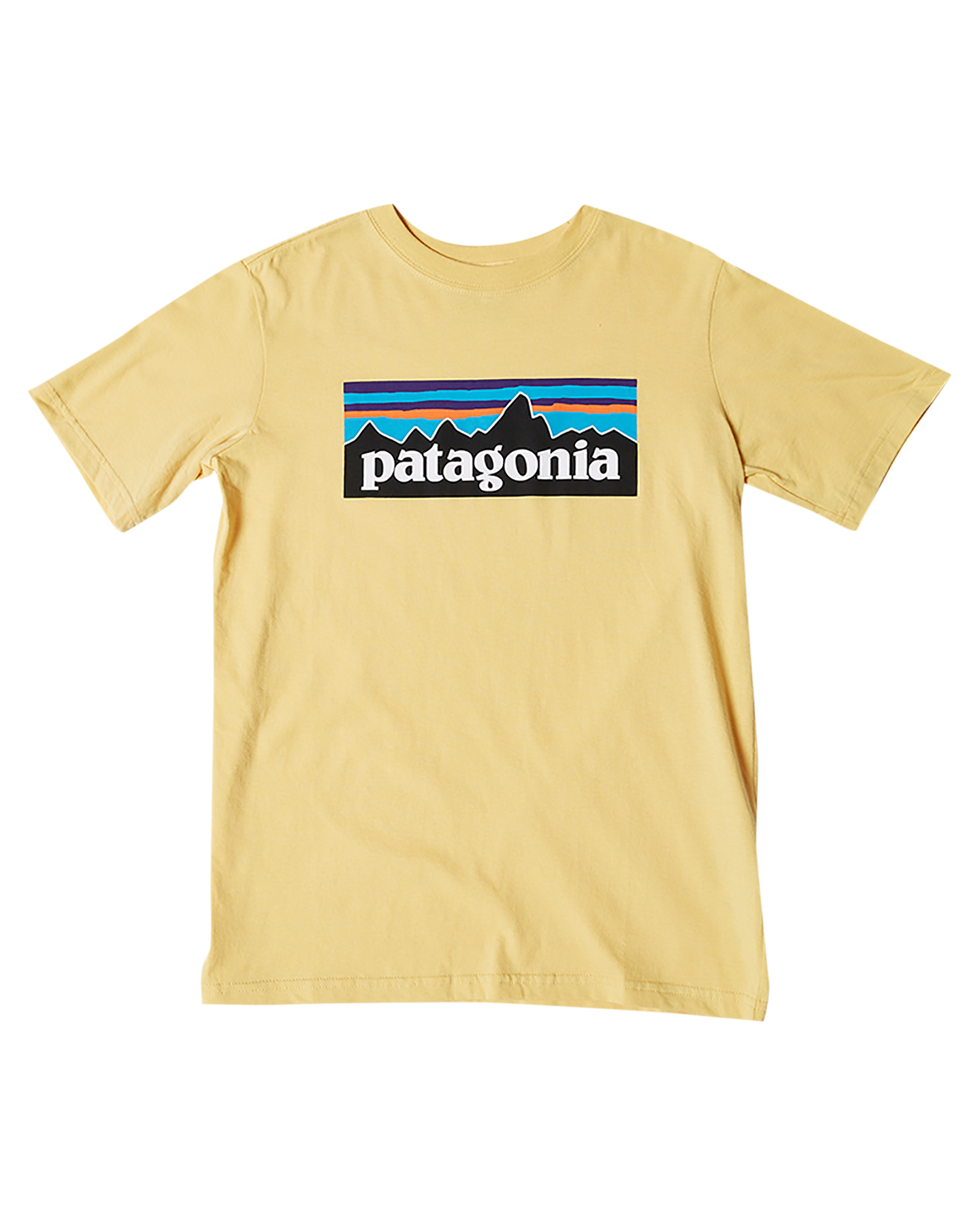 Patagonia Boys Logo Organic Tee Teen Surfboard Yellow SurfStitch