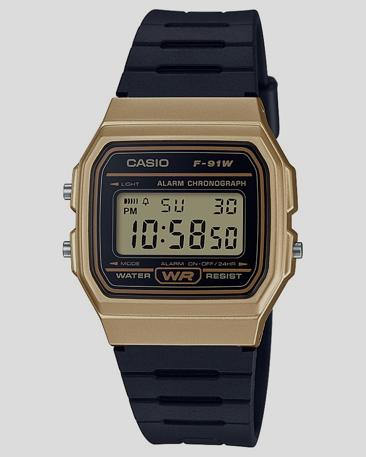 casio black and gold vintage watch