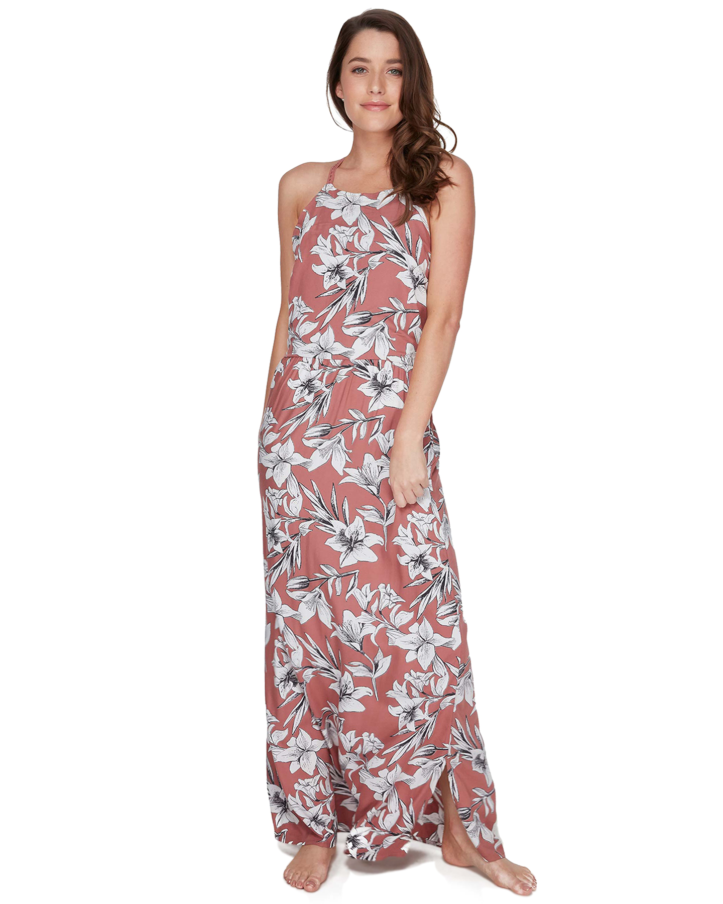 Roxy Pavement Border Dress - Withered Rose Lily | SurfStitch