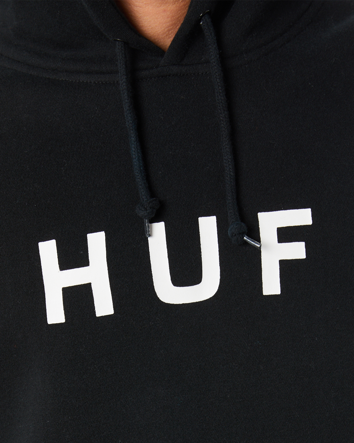 Huf Essentials Og Logo Mens Hoodie - Black | SurfStitch