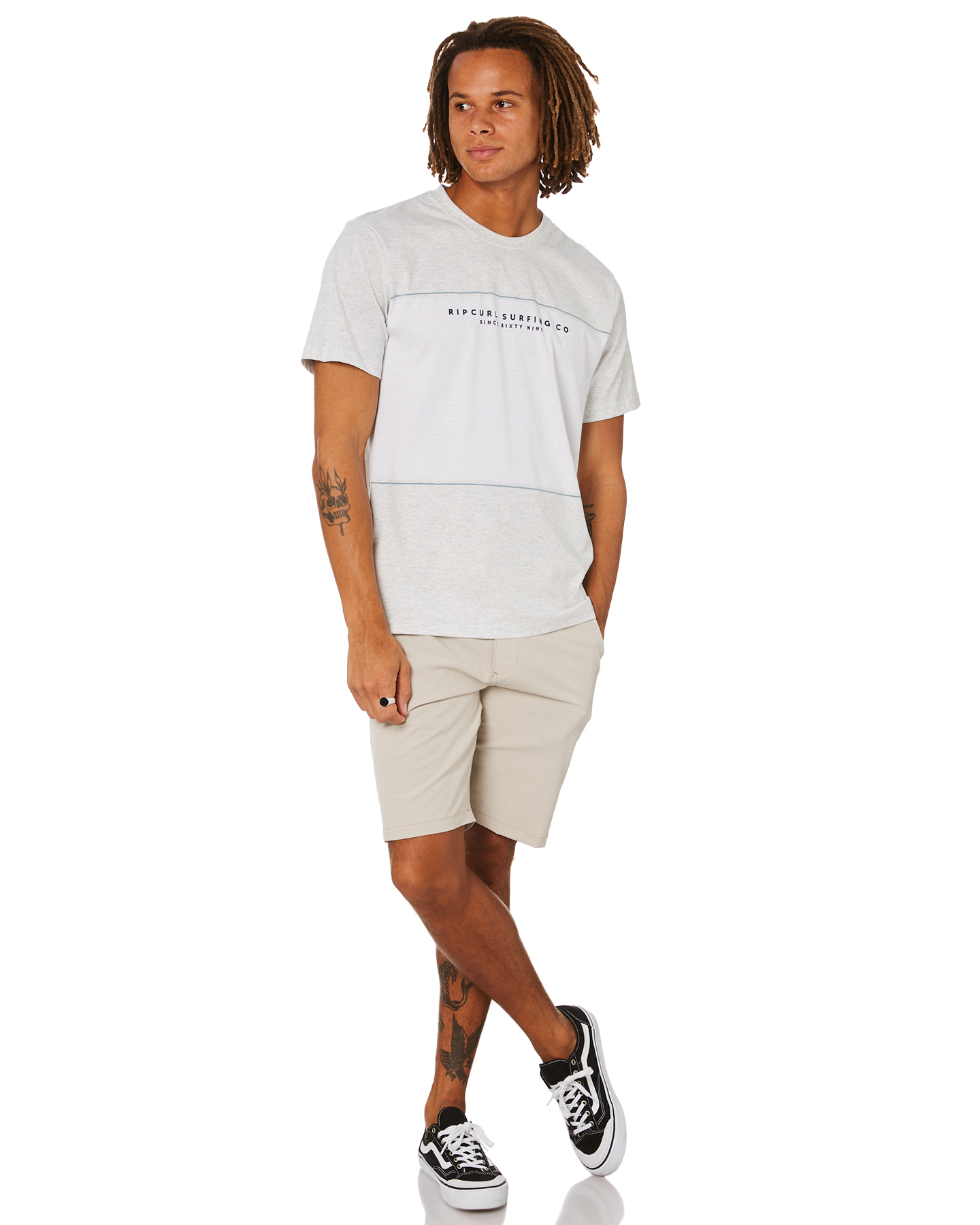 Rip Curl Section Vaporcool Tee - Snow Marle | SurfStitch