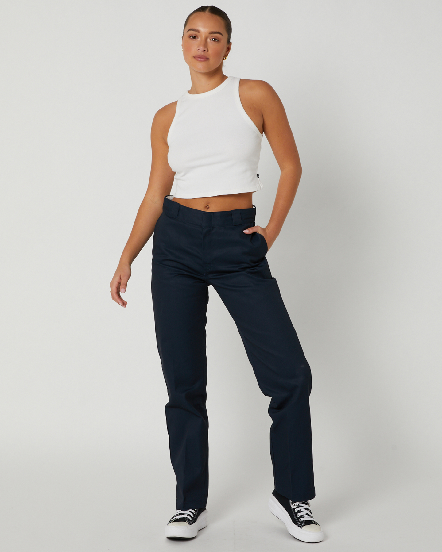 Dickies Fp875 Womens Tapered Fit Pant - Navy