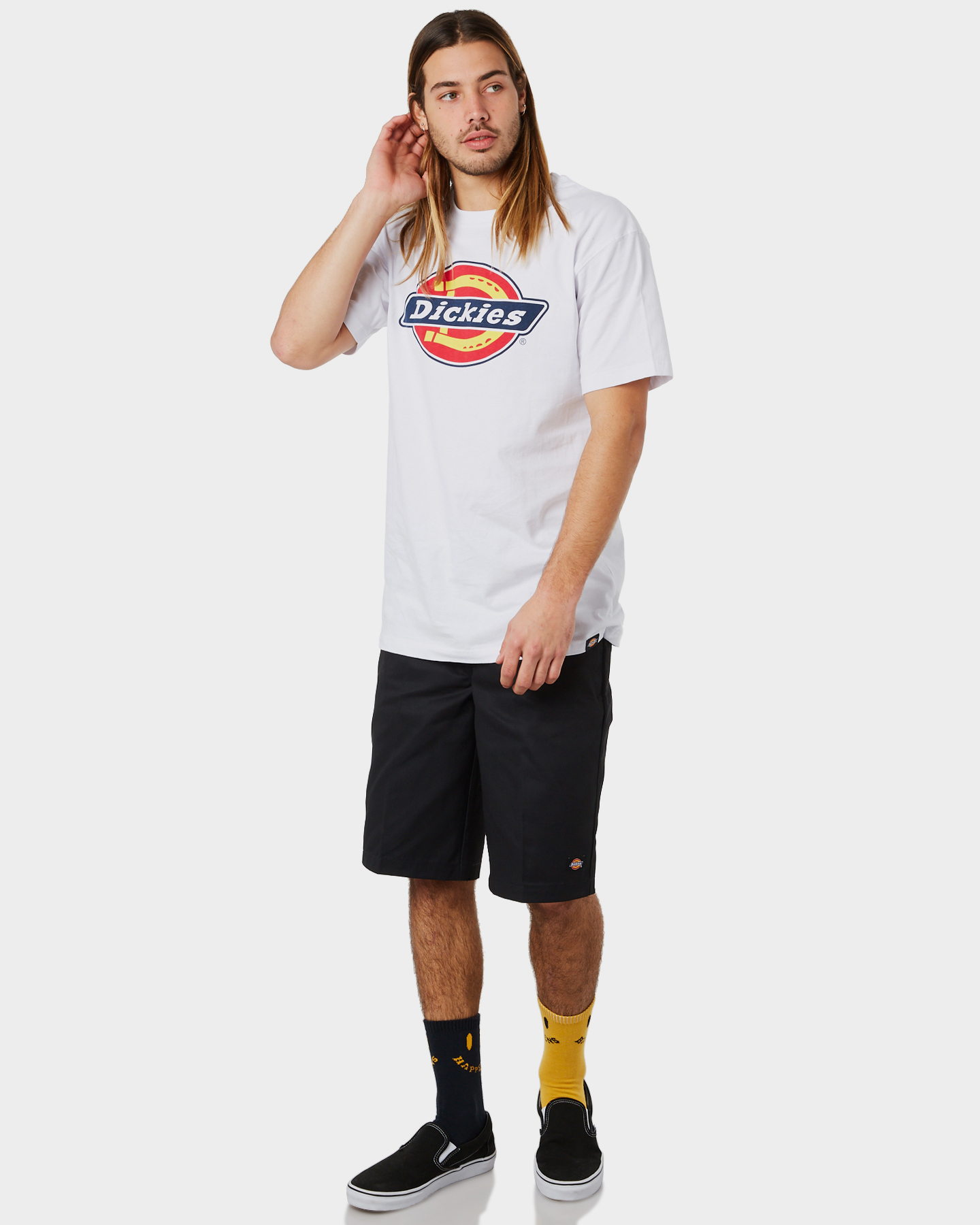 mens black dickies shorts
