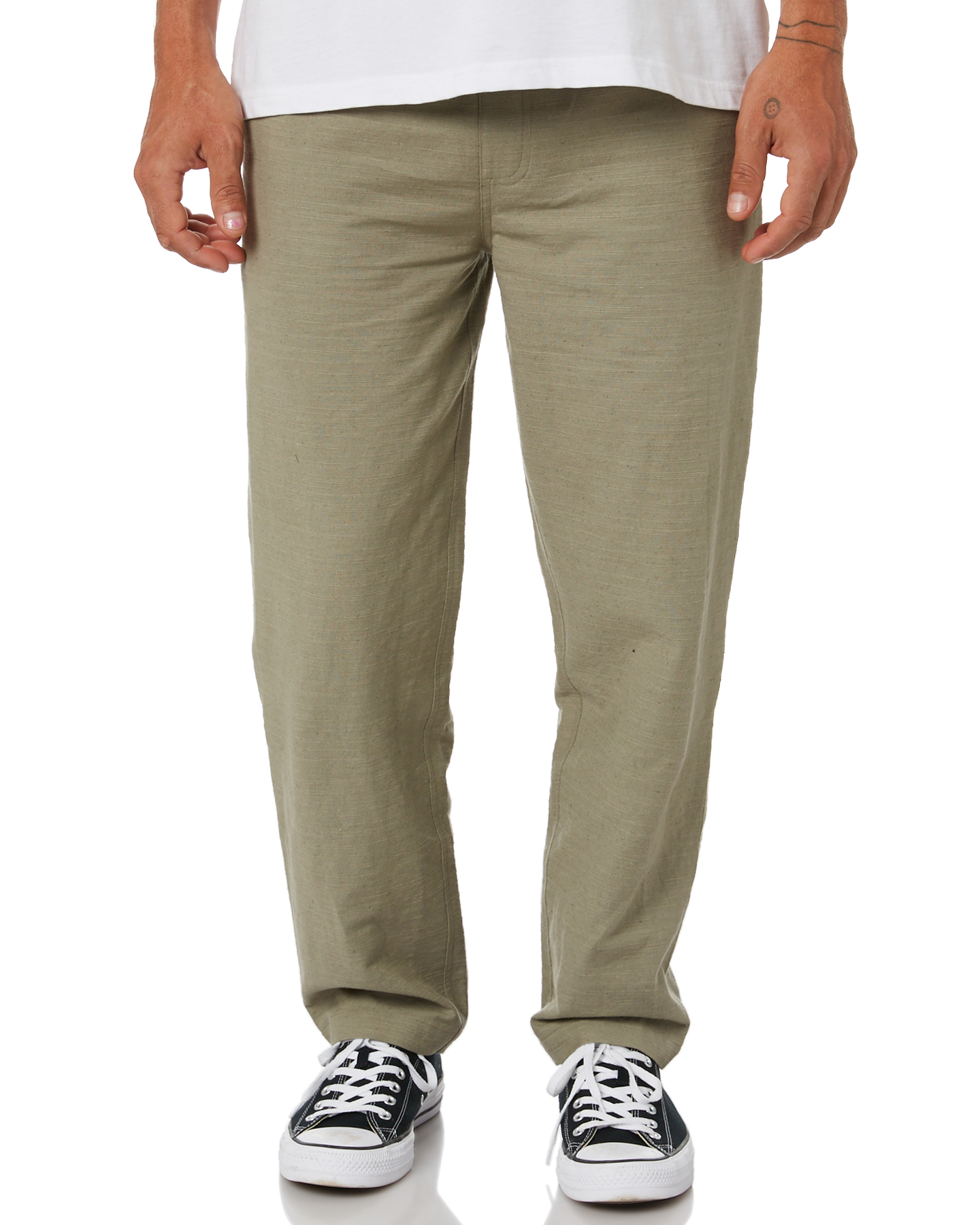 Swell Manila Linen Pant - Chive | SurfStitch