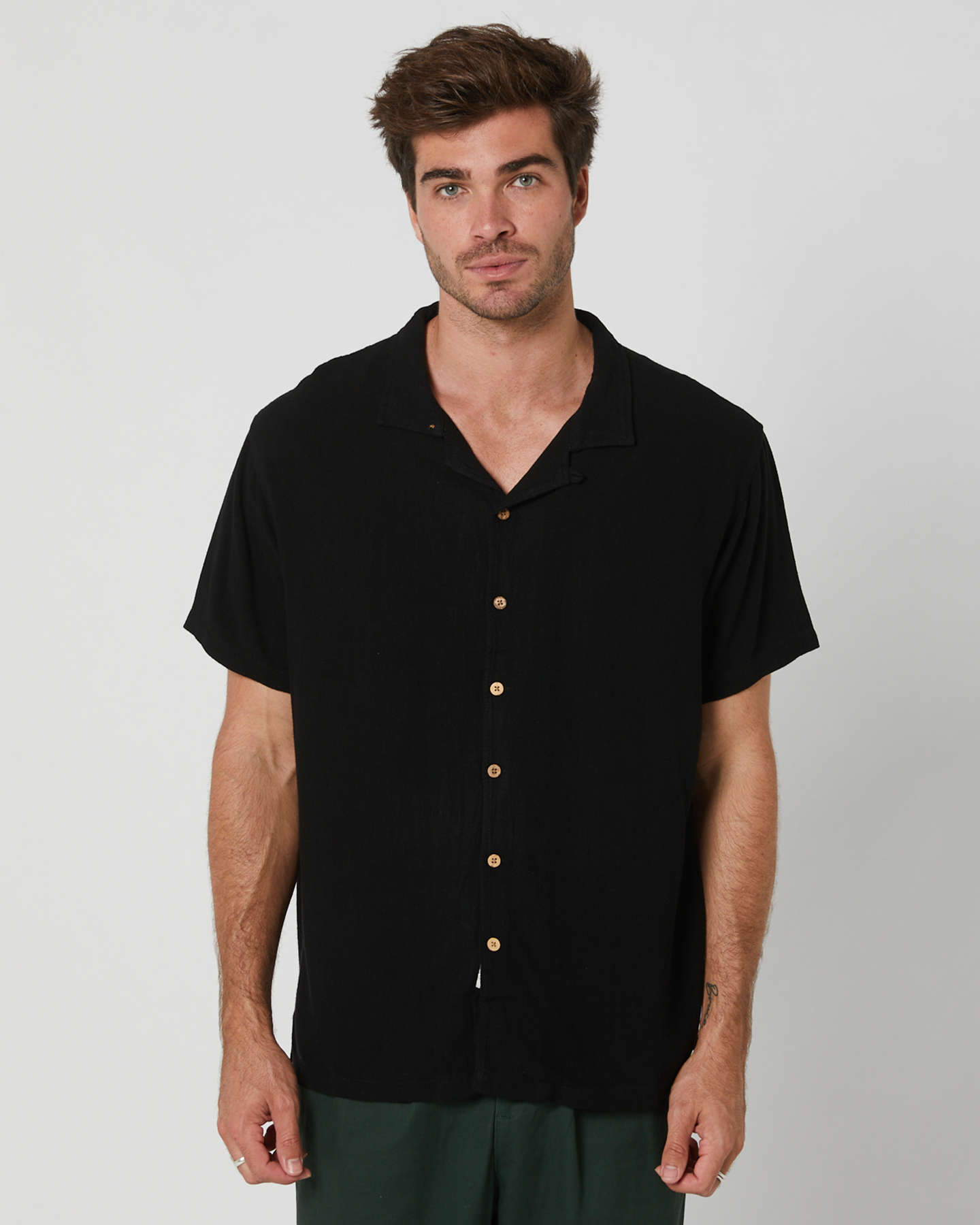 The Critical Slide Society Ernie Ss Resort Shirt - Black | SurfStitch