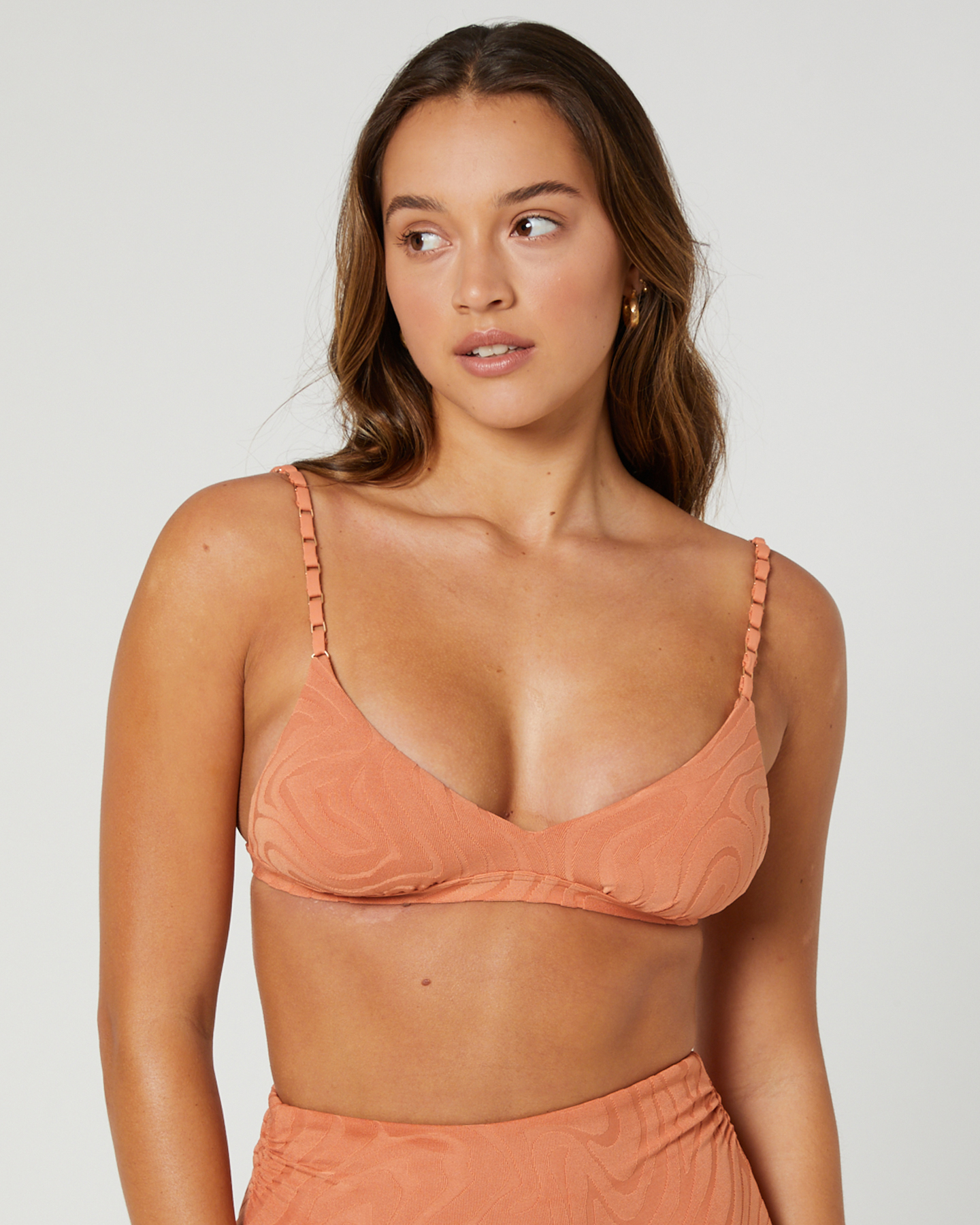 Seafolly Second Wave Fixed Tri Bra - Copper Tan