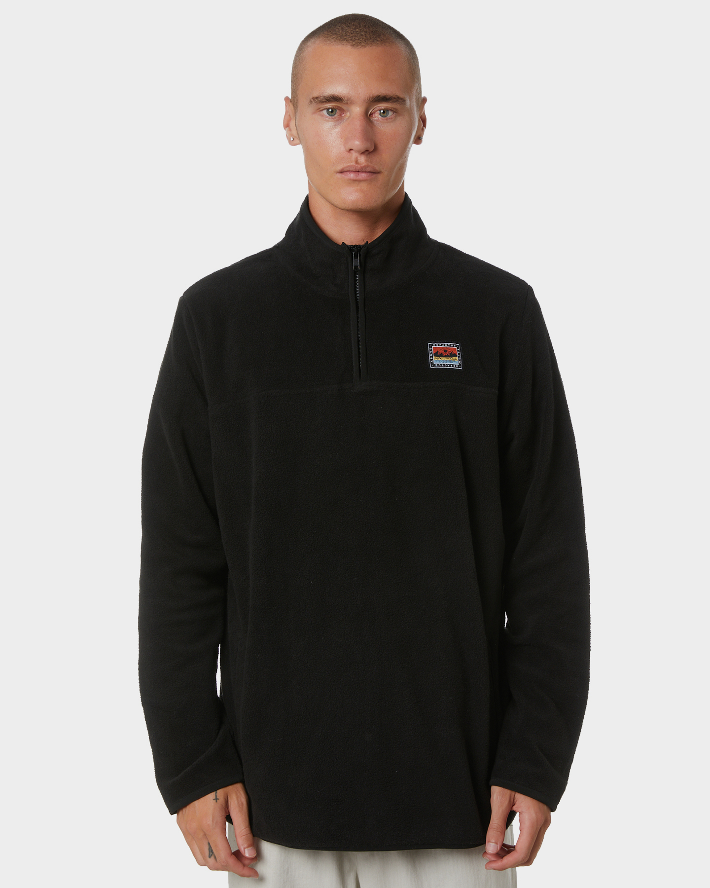 Depactus Marshall 1/4 Zip Polar Fleece - Black | SurfStitch