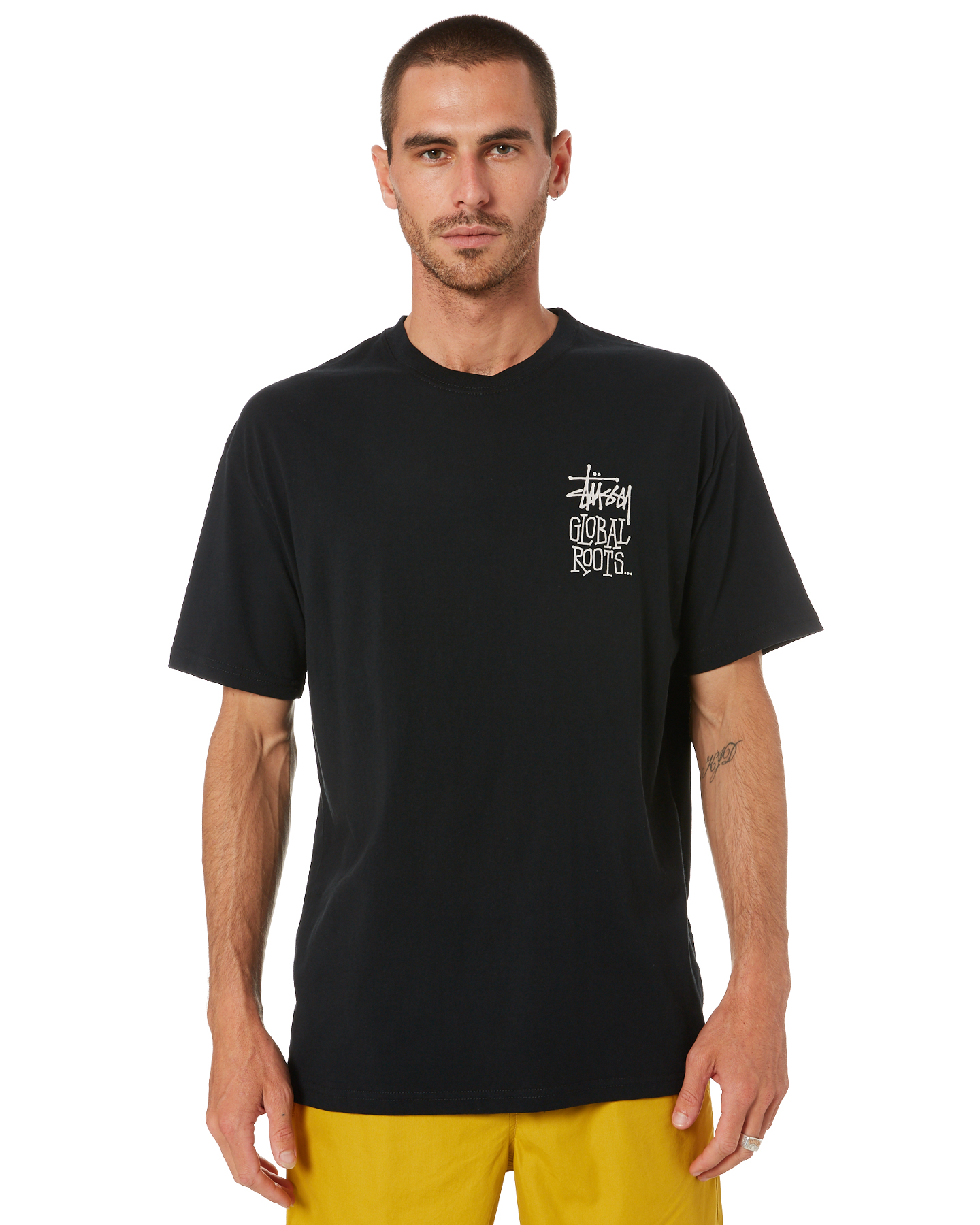 Stussy Global Roots Mens Ss Tee - Black | SurfStitch