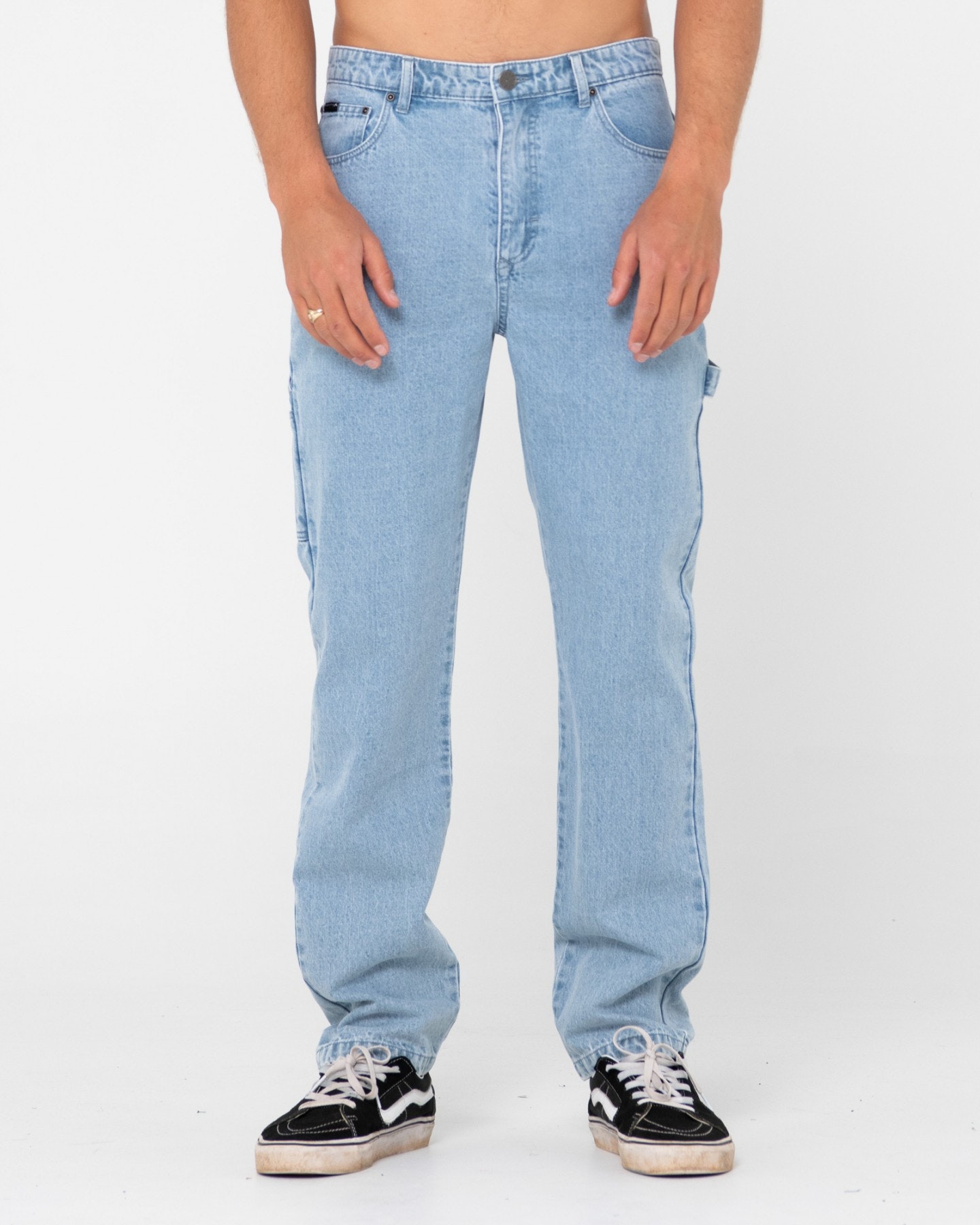 Rusty Dungaree Denim 5 Pkt Pant - Ash Blue | SurfStitch