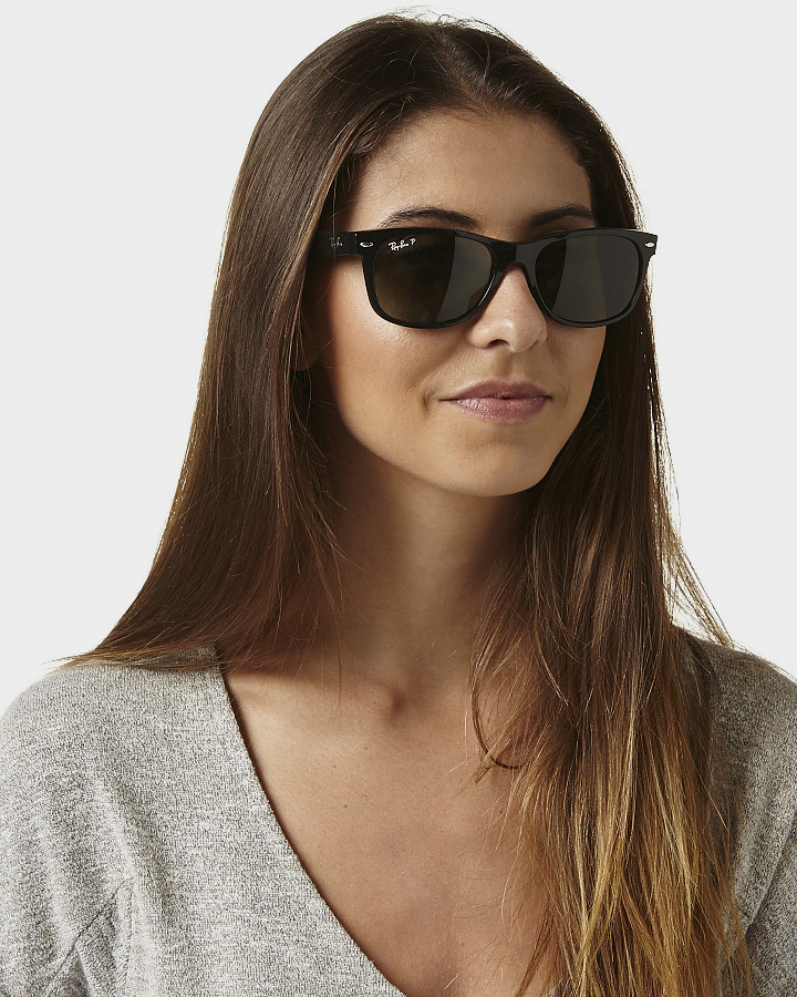 Ray-Ban New Wayfarer 55 Sunglasses - Black Polarized | SurfStitch
