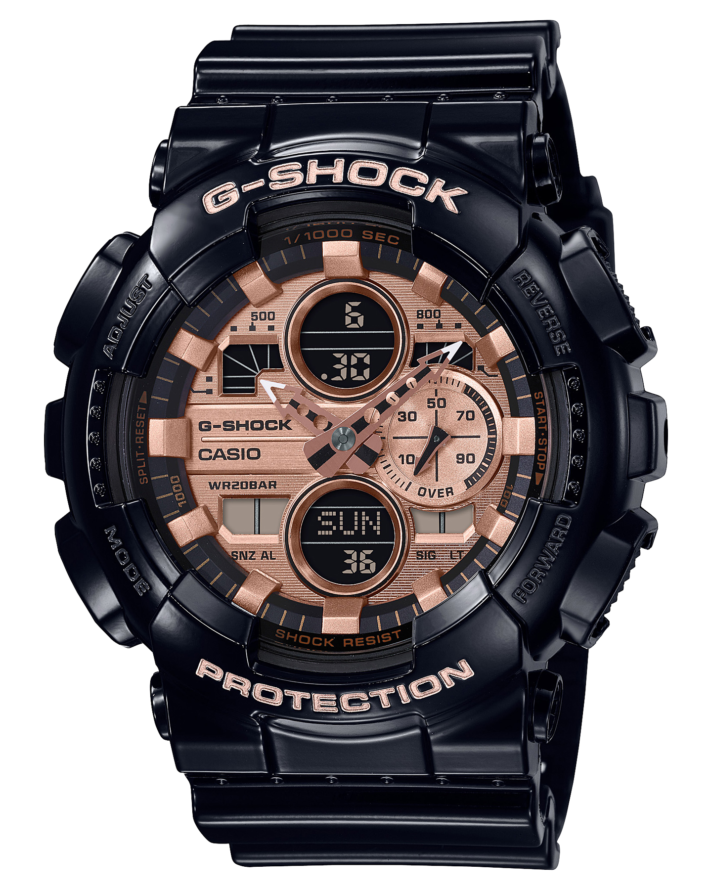 g shock watch white and rose gold