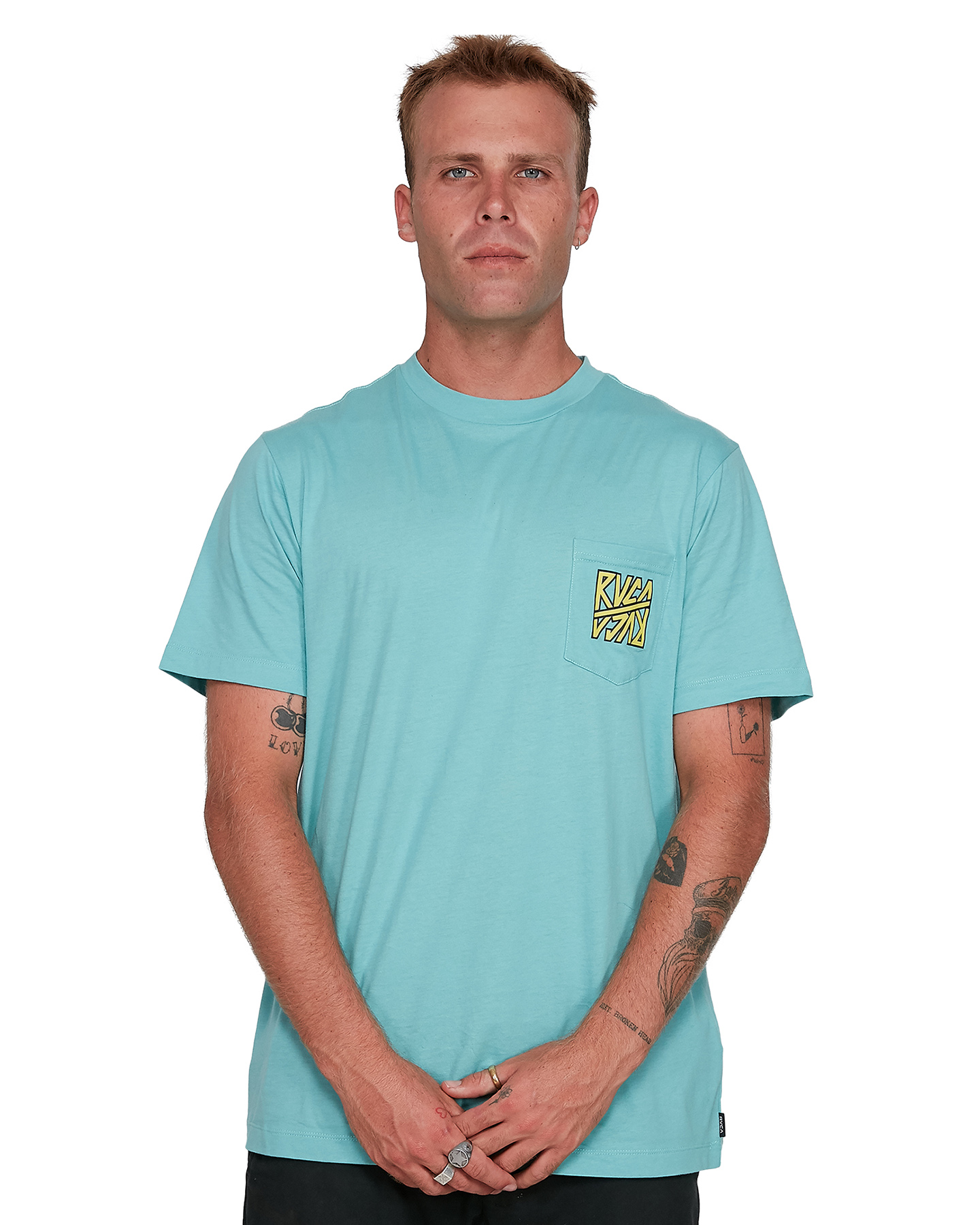 Rvca Mens Sequel Short Sleeve Tee - Bermuda Blue | SurfStitch