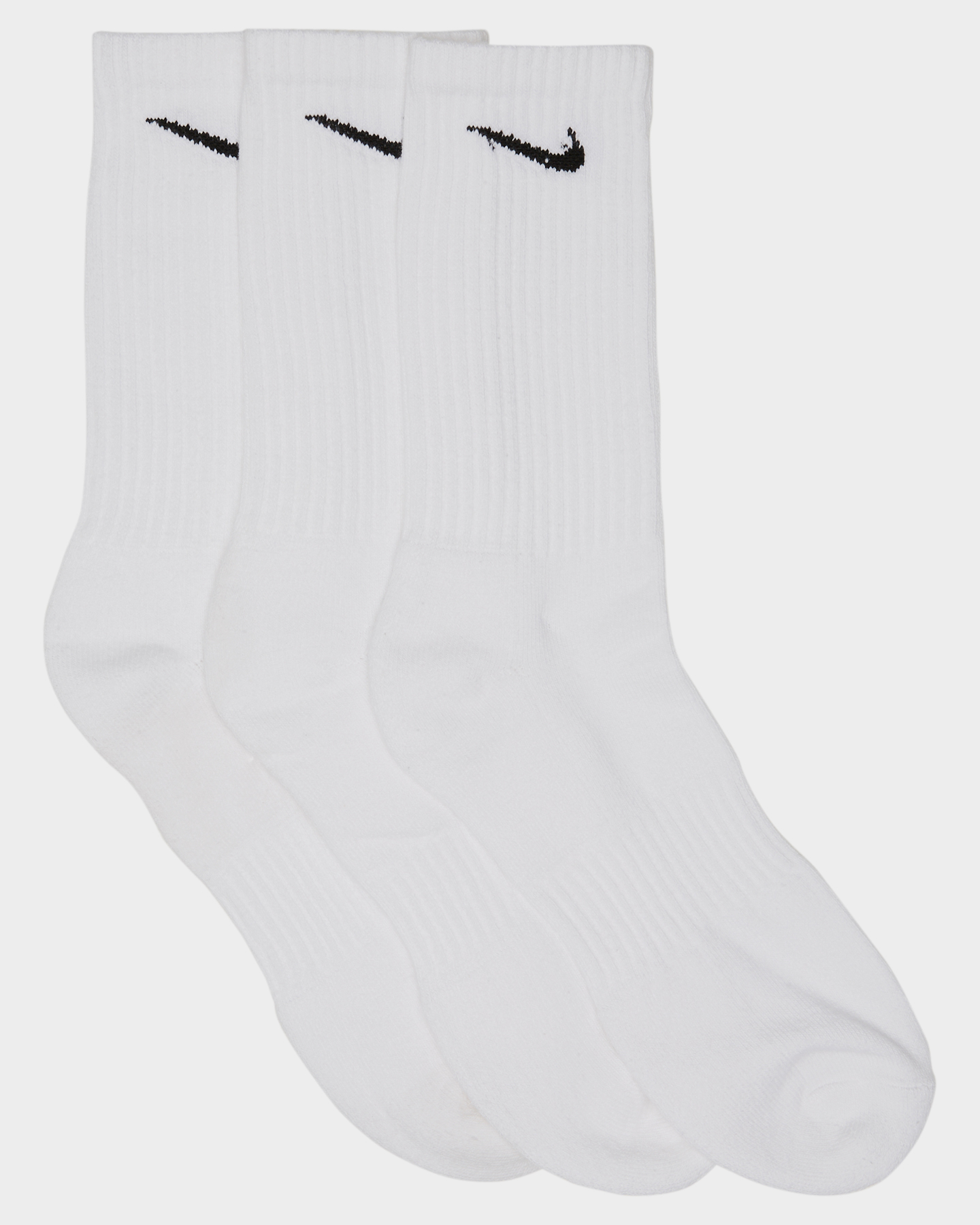 Nike Everyday Cushion 3 Pack Crew Socks - White Black | SurfStitch