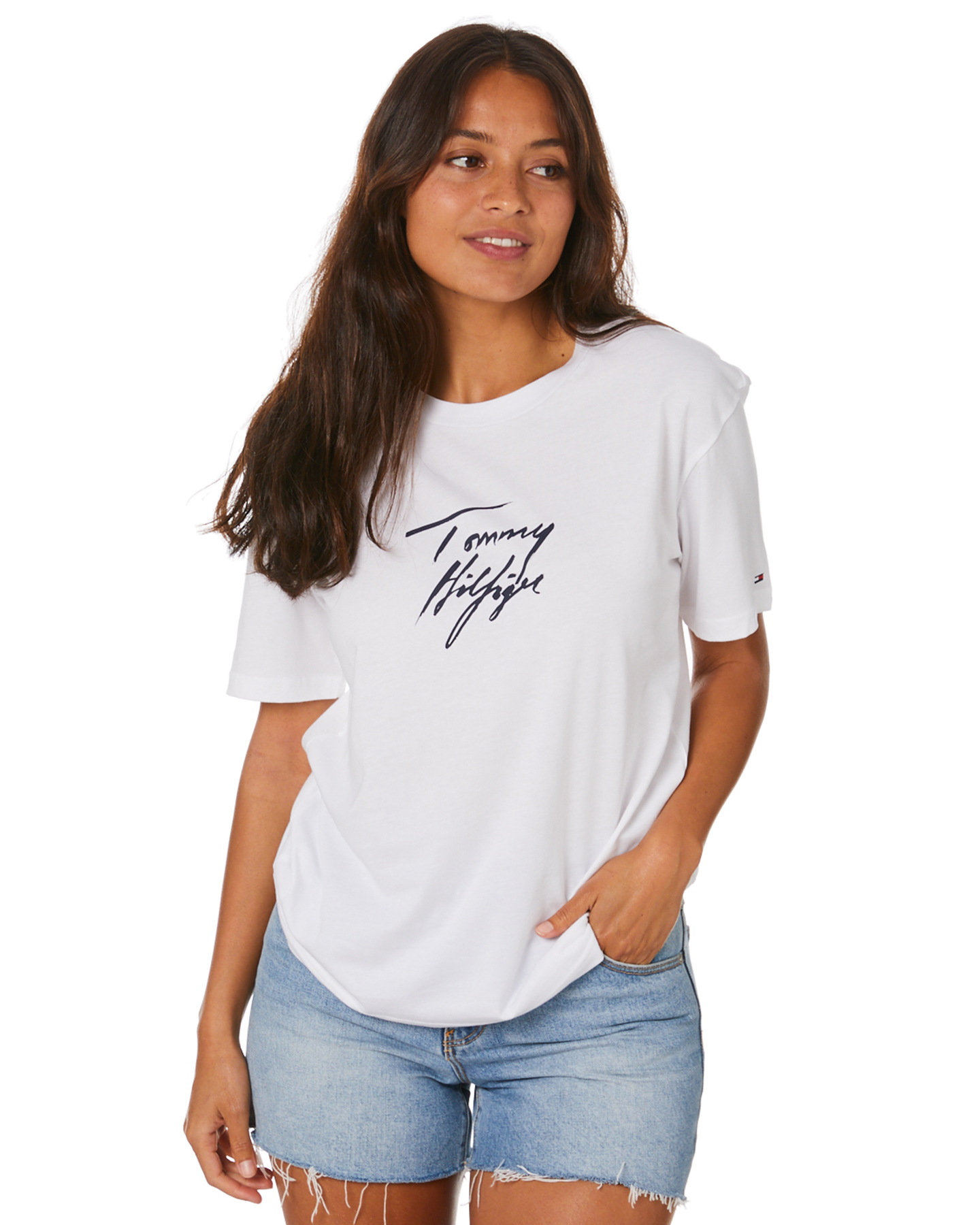 Tommy Hilfiger Tommy 85 New Cn Tee Ss Logo - Classic White | SurfStitch