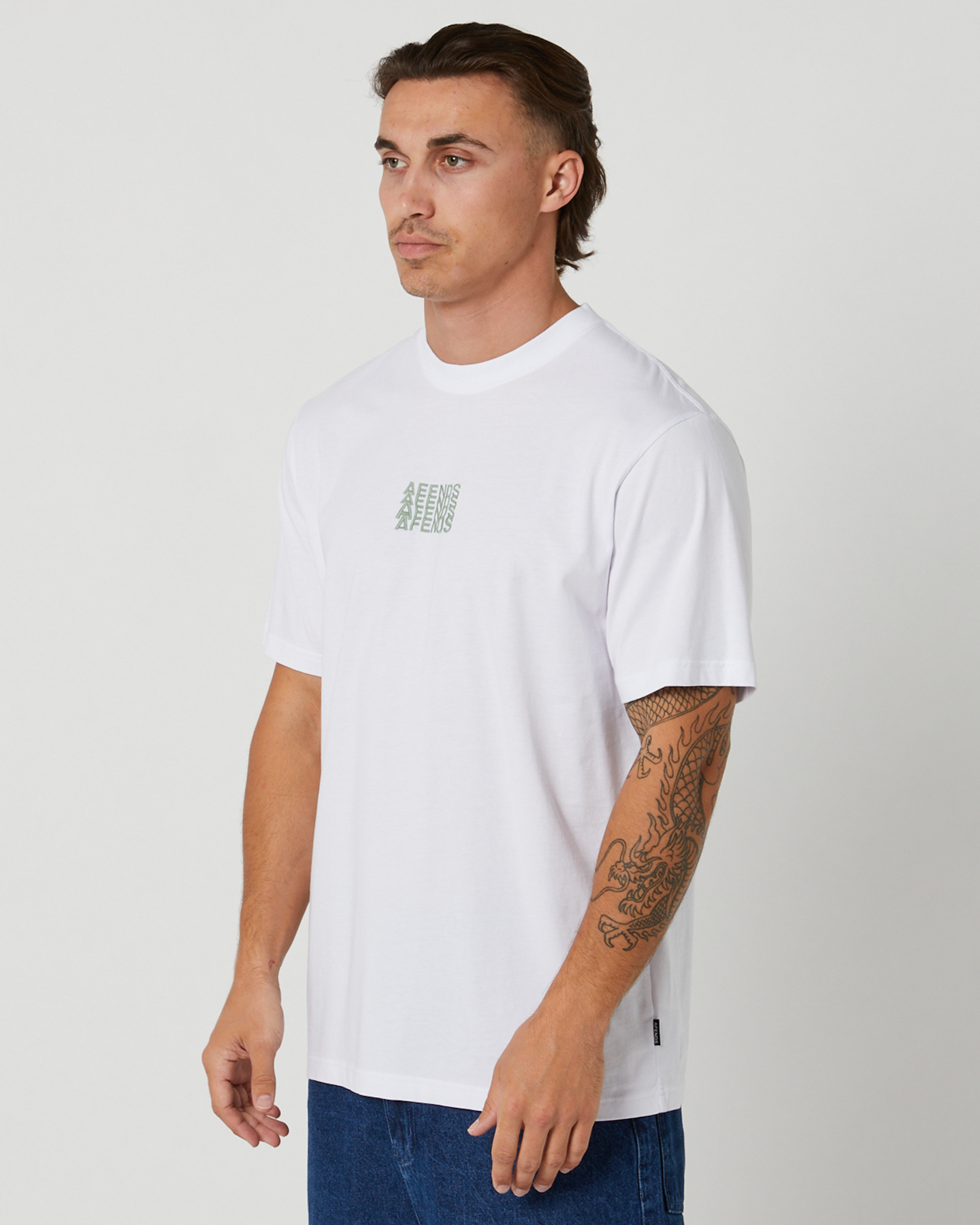 Afends Limits Recycled Retro Fit Tee White - White | SurfStitch