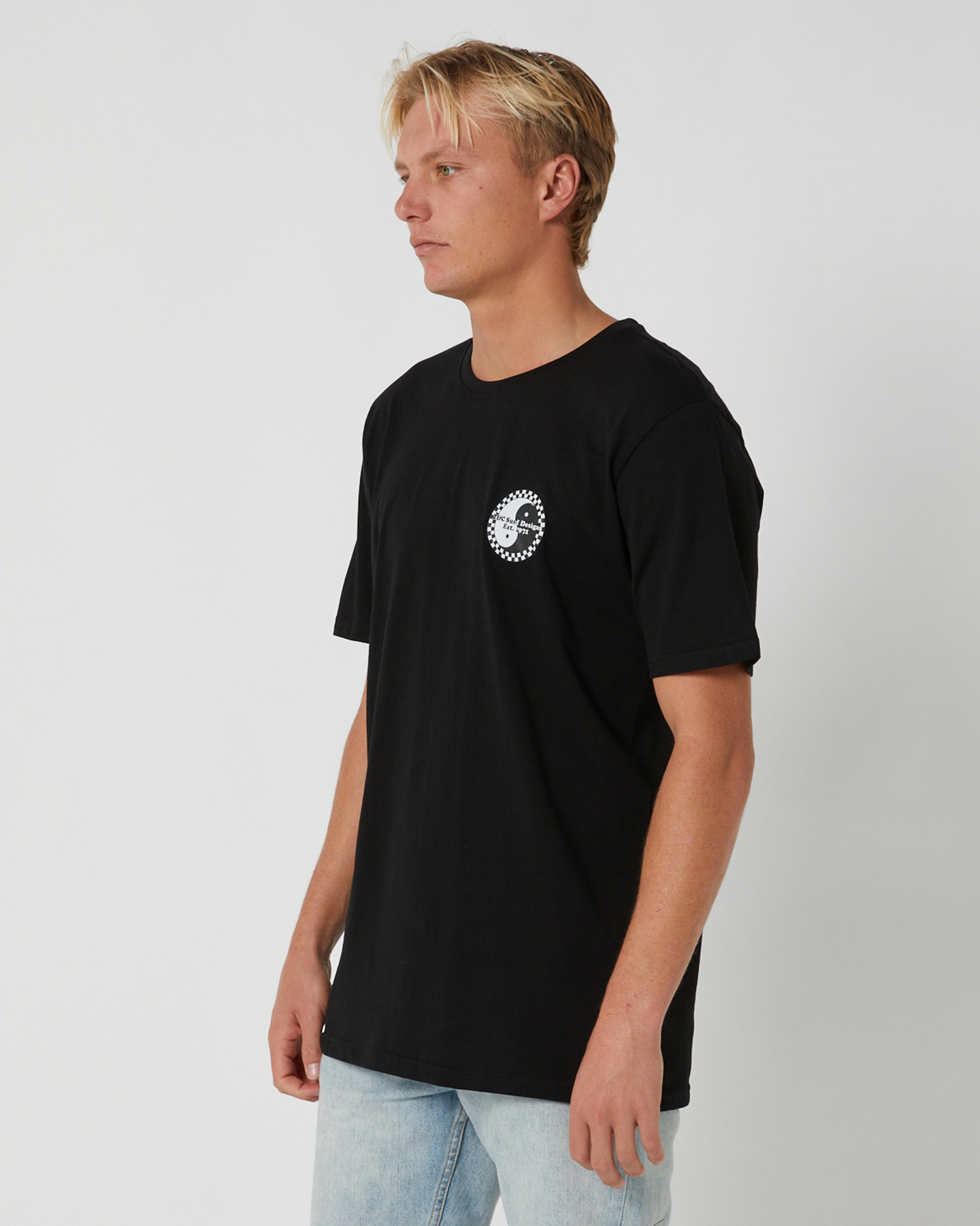 Town And Country Icon Checker Tee - Black Lilac | SurfStitch