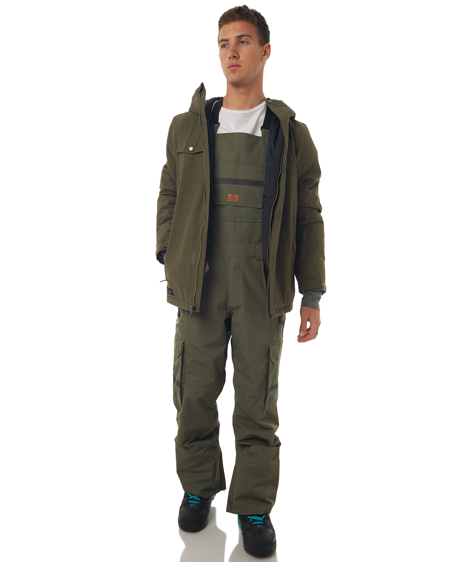 Dc Shoes Mens Platoon 15K Bib Snow Pant Beetle SurfStitch