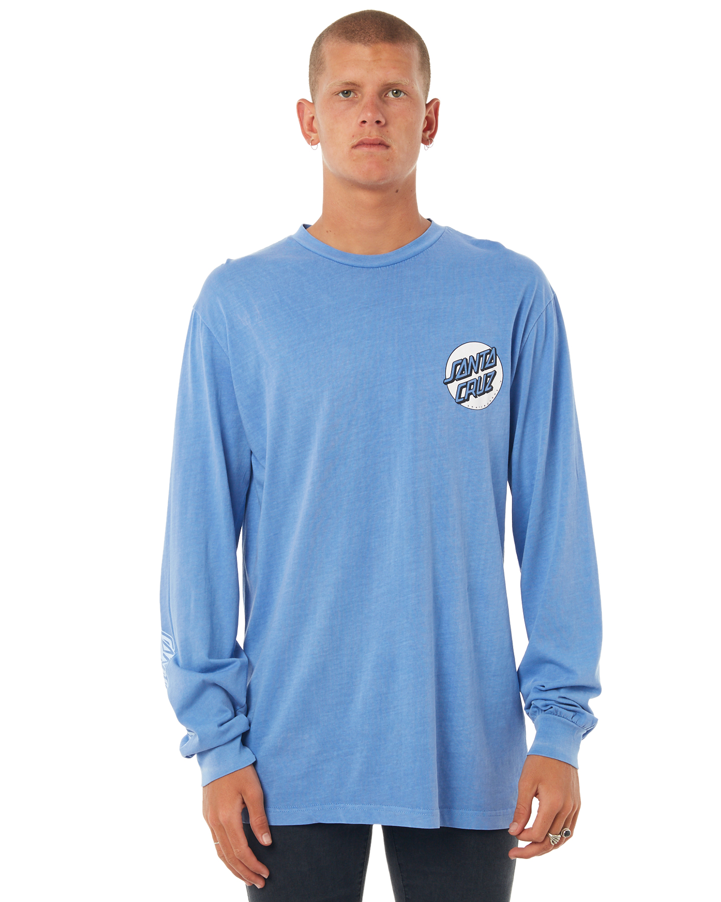 Santa Cruz Convert Ls Mens Tee - Powder Blue | SurfStitch