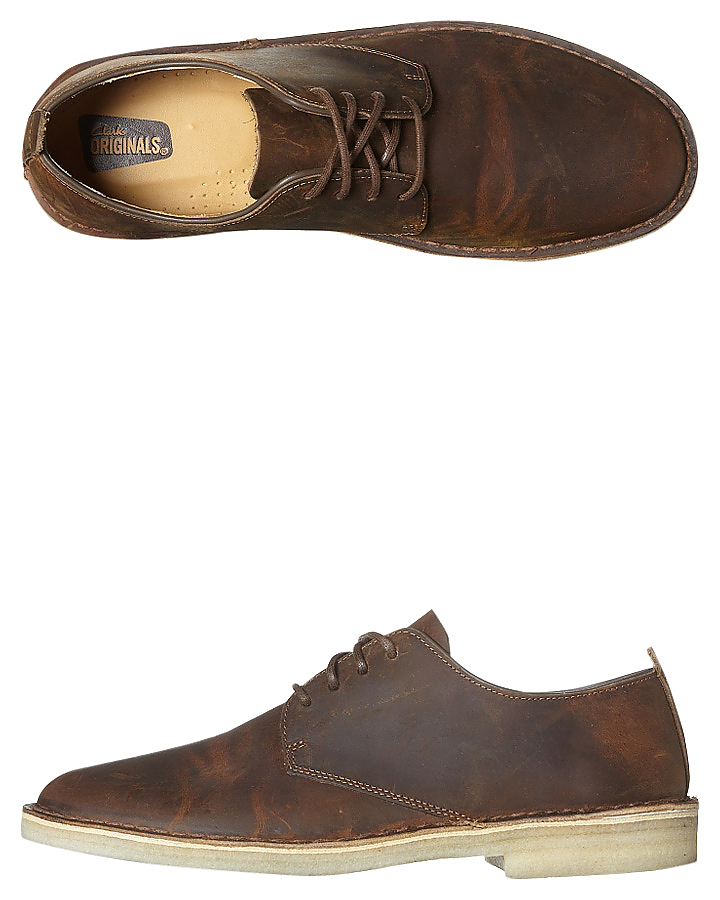Clarks Originals Mens Desert London Leather Shoe - Beeswax | SurfStitch