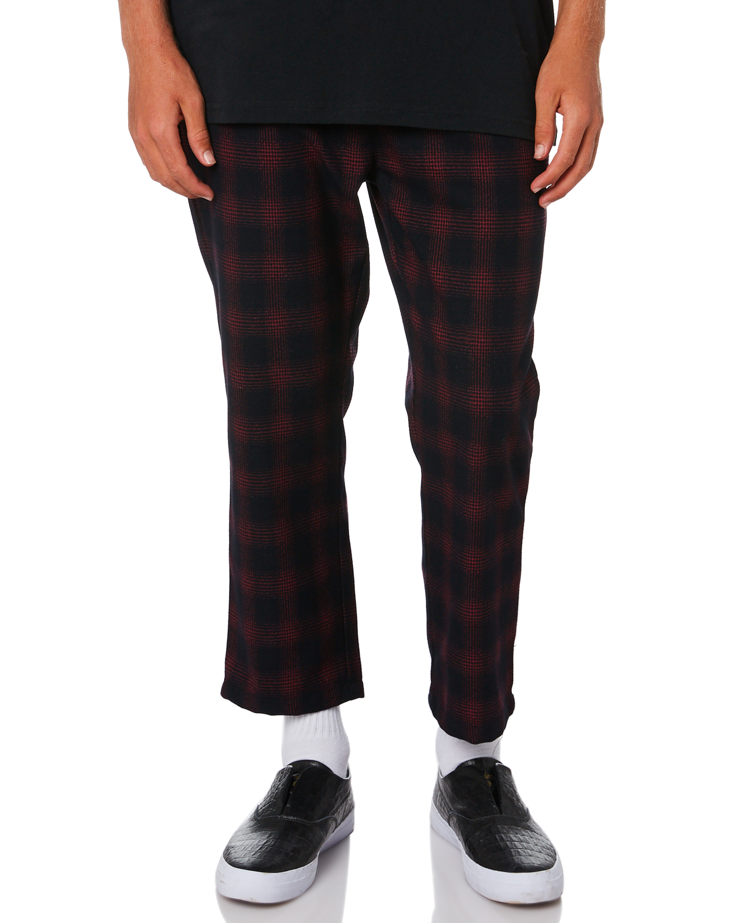 Stussy Ethan Check Street Mens Pant - Red Black | SurfStitch