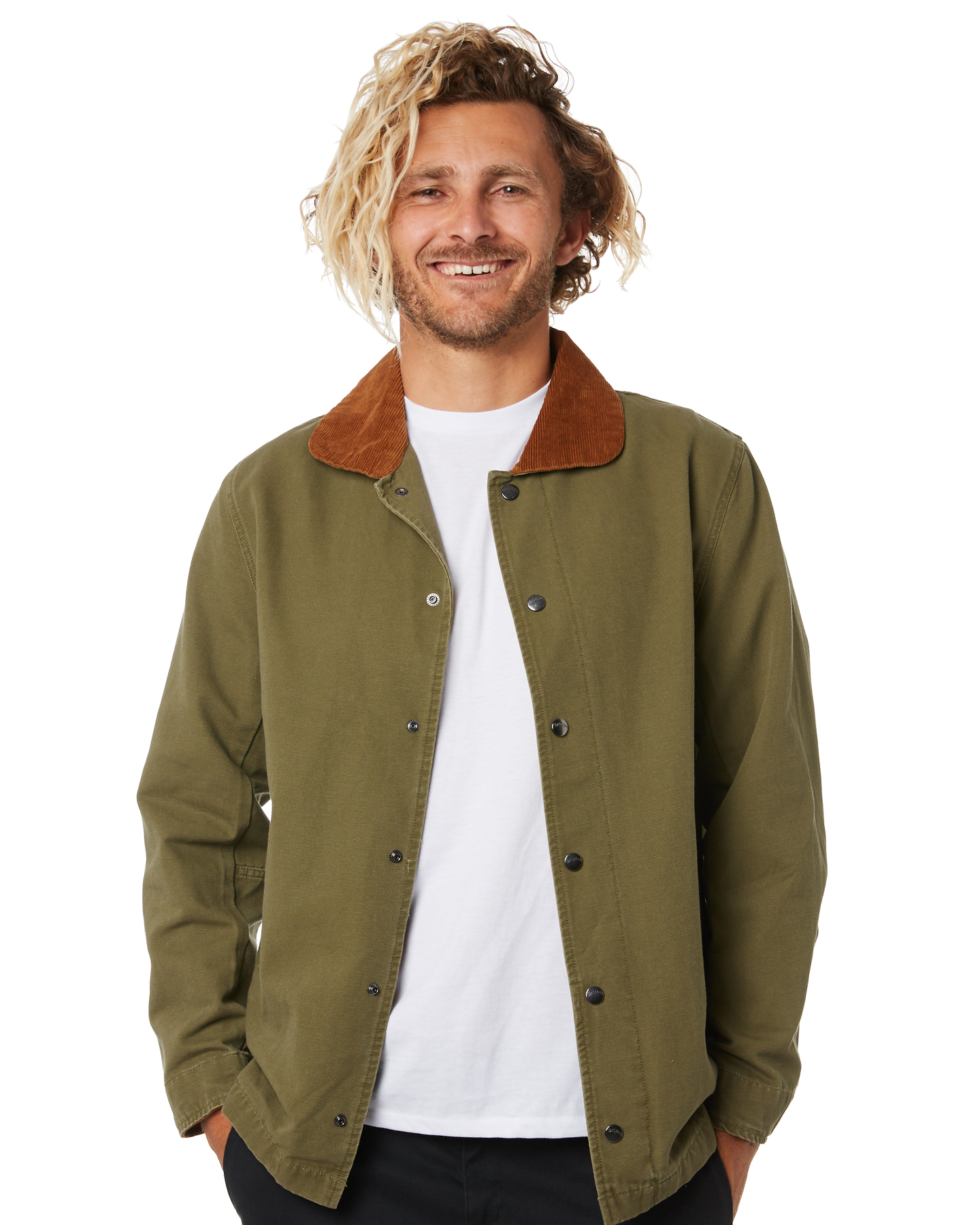 brixton mast jacket olive