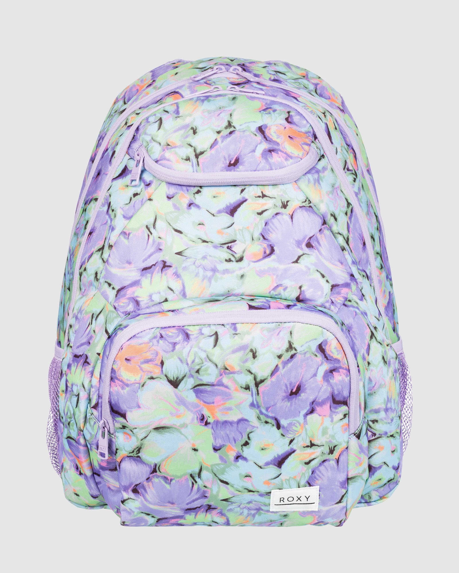 Medium SurfStitch Backpack Printed | Roxy Purple Womens Swell - Blumen Shadow Rose 24L