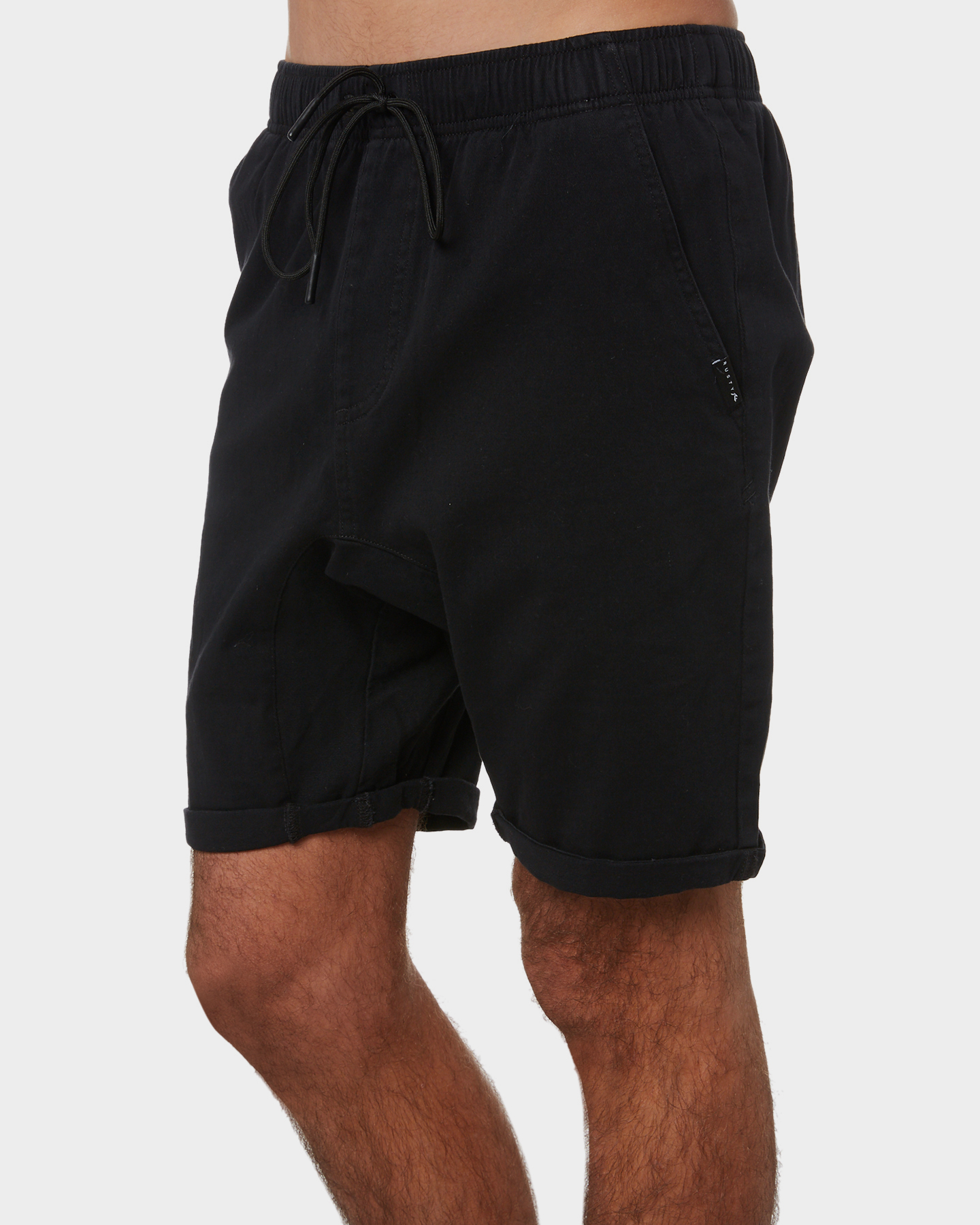 Rusty Hooked On Mens Short - Black | SurfStitch