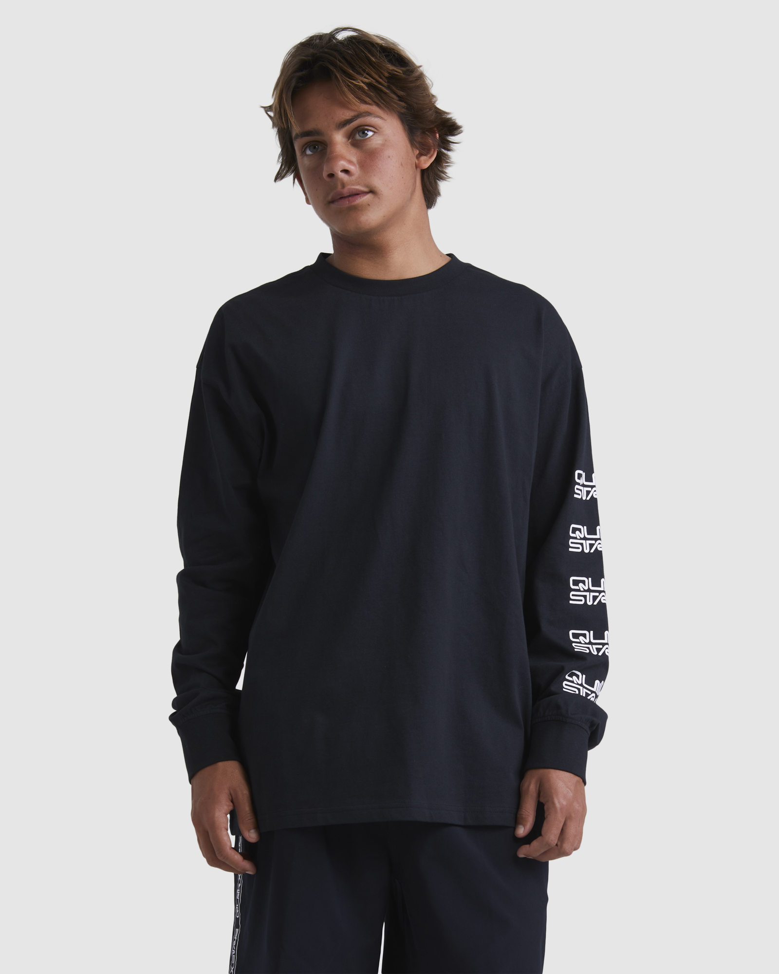 Quiksilver Mens Stab X Quiksilver Organic Ls Tee - Black | SurfStitch