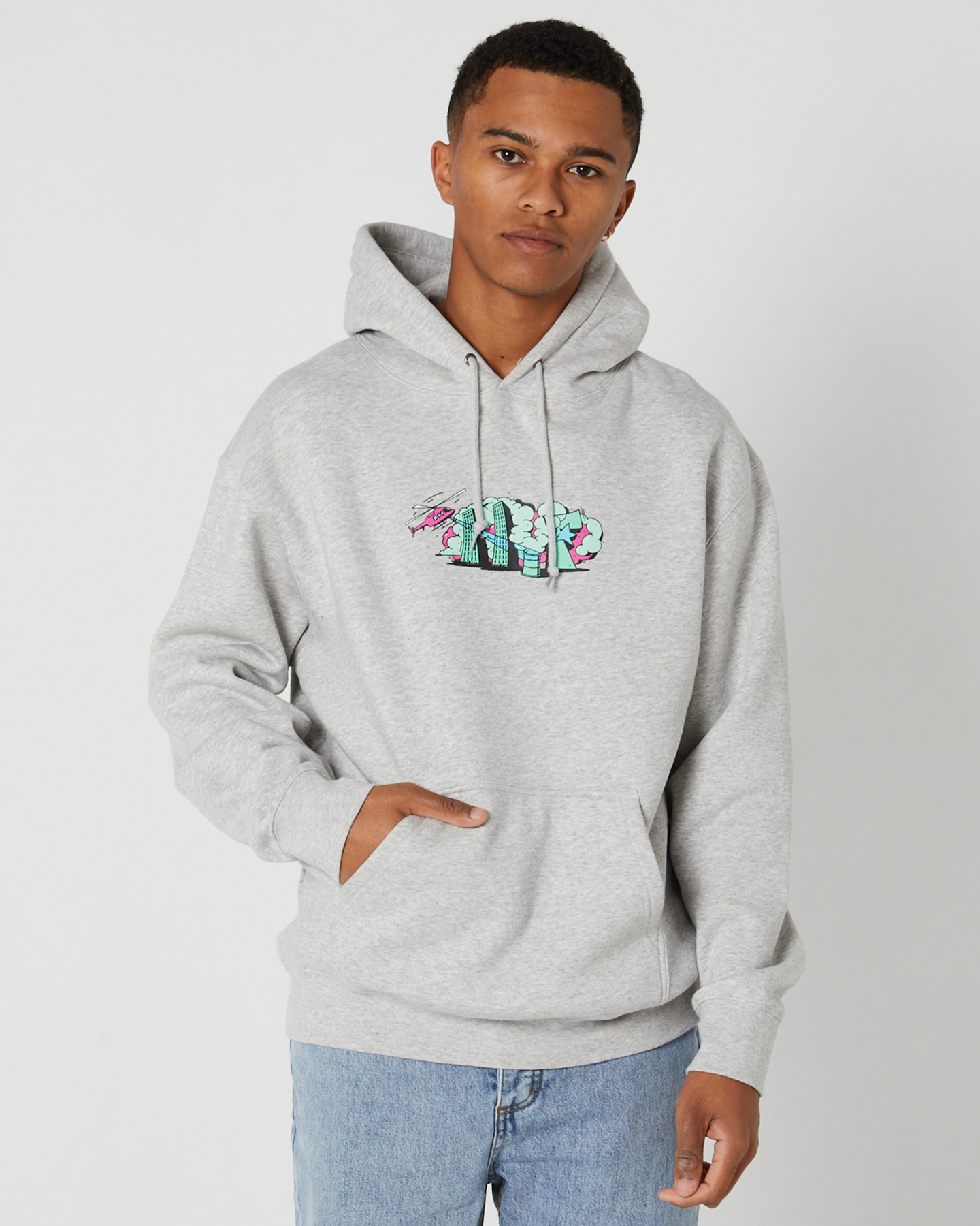 Huf Street Level Pullover Hoodie - Heather Grey | SurfStitch