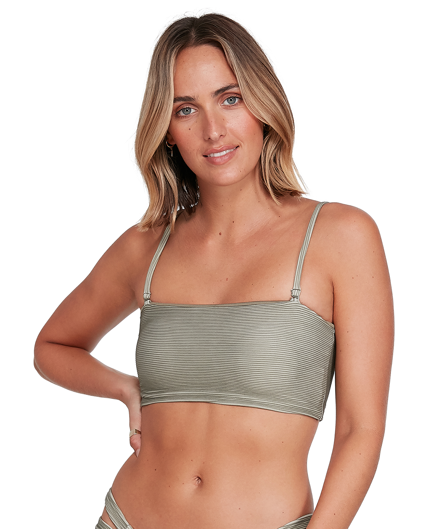 olive green bikini top