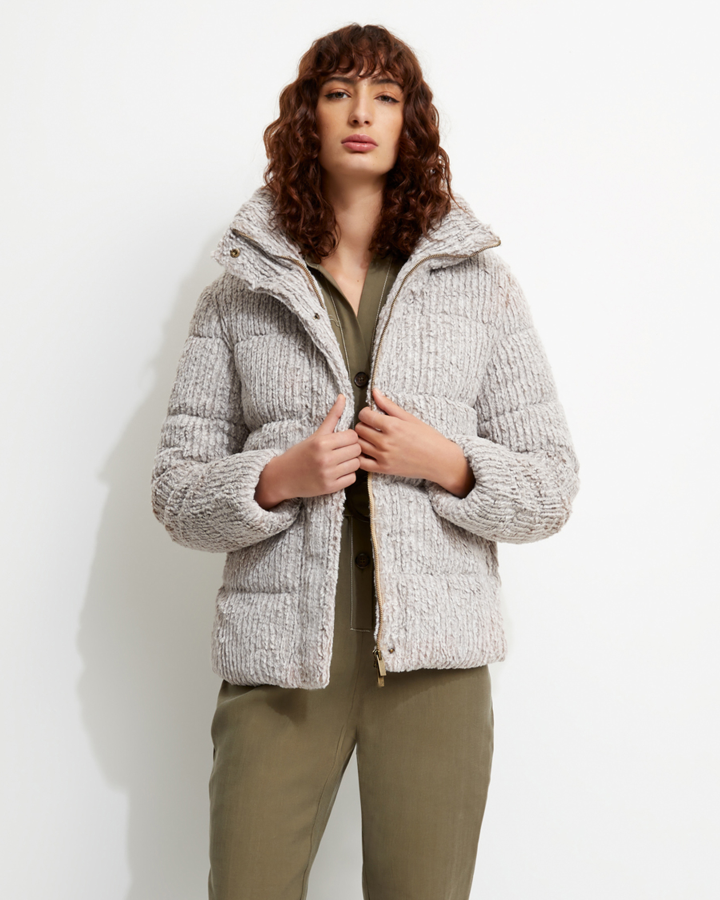 Grey fur deals coat womens