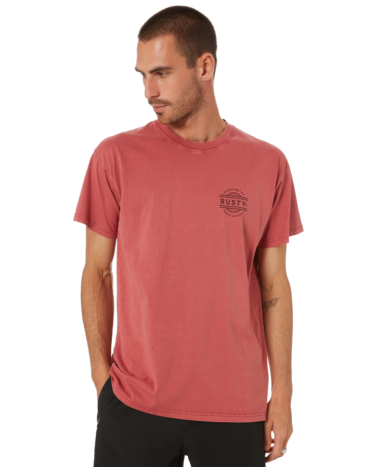 Rusty Cultured Mens Short Sleeve Tee - Bruise | SurfStitch