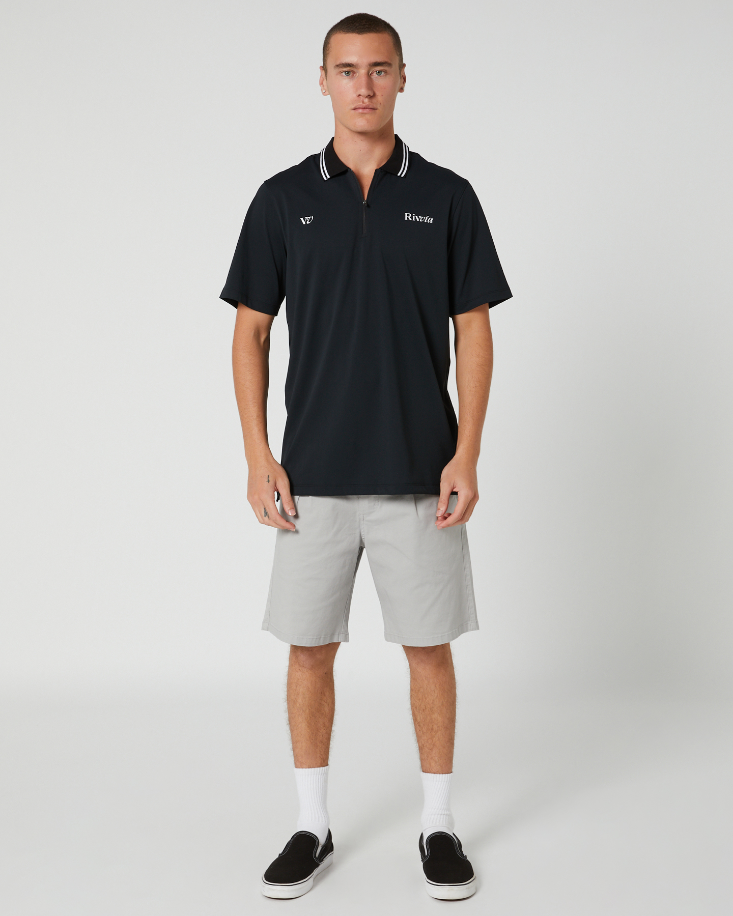 Rivvia Rpl Mens Ss Polo - Black | SurfStitch