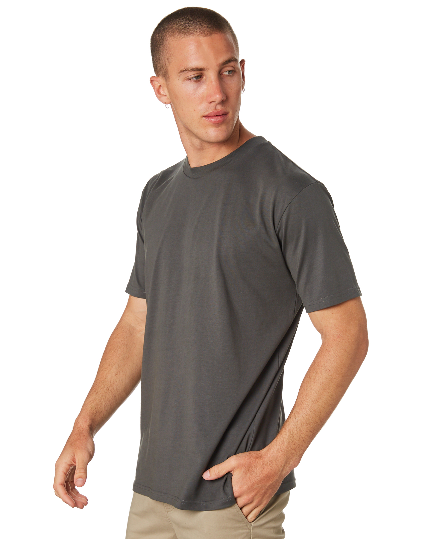 As Colour Classic Mens Tee - Charcoal | SurfStitch