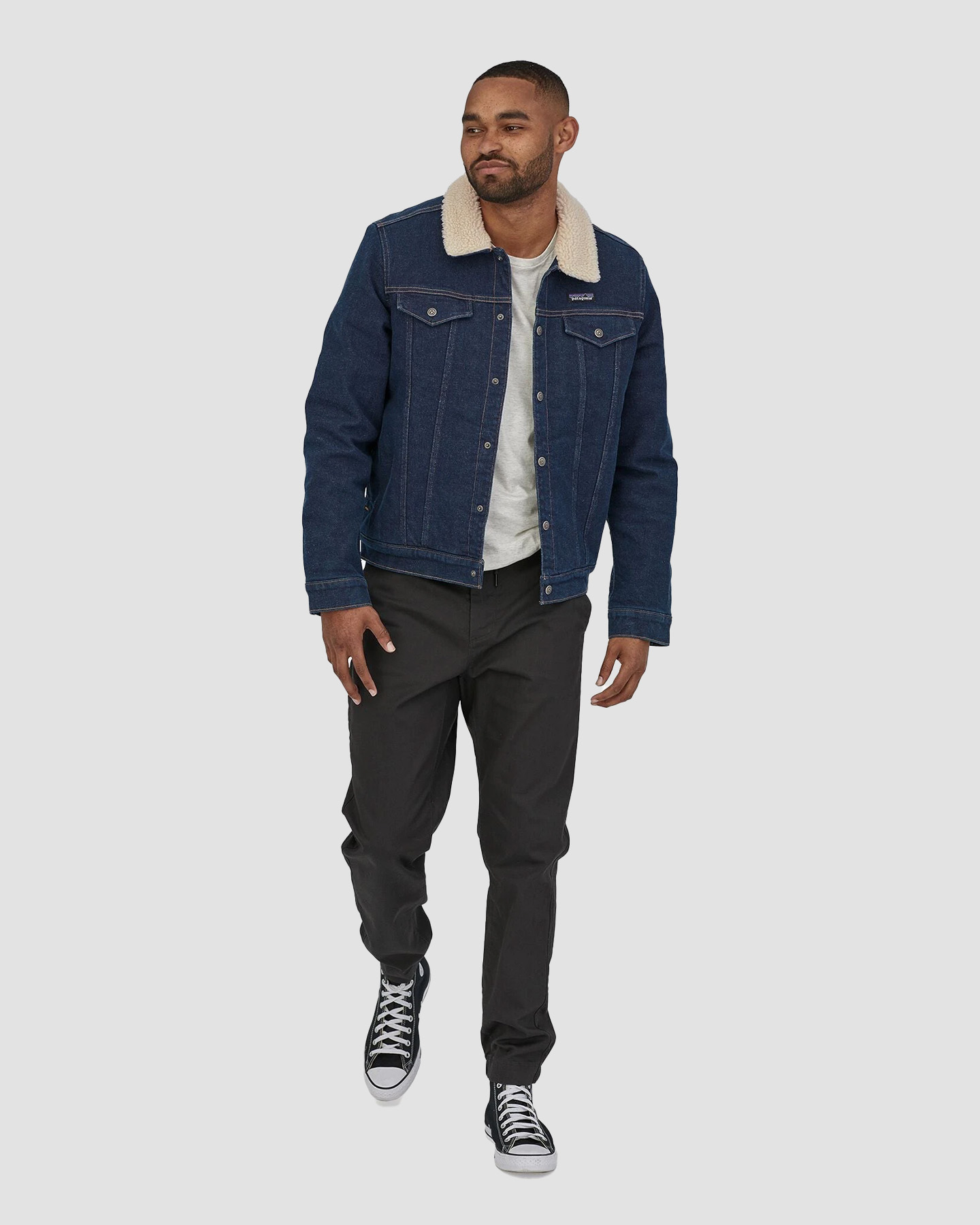 patagonia men s pile lined trucker jacket stores