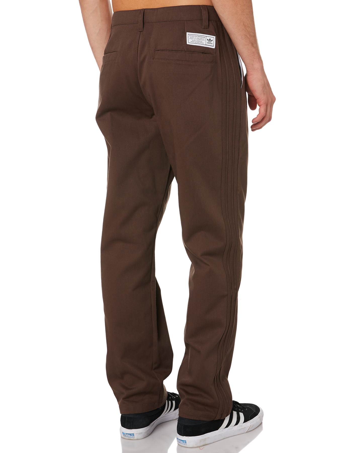 Adidas Striped Chino Mens Pant - Brown | SurfStitch