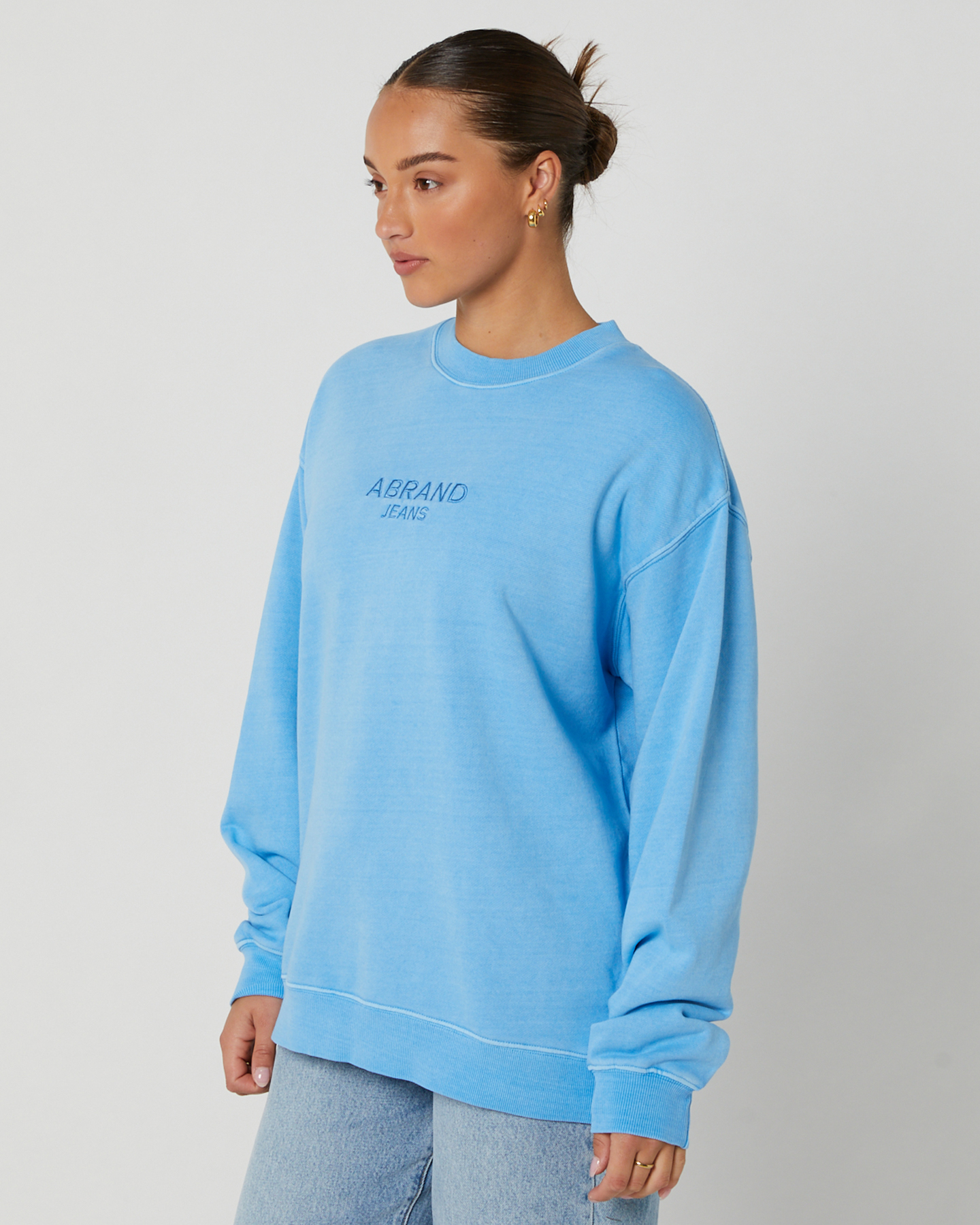 Abrand A 90S Relaxed Crew - Azul | SurfStitch