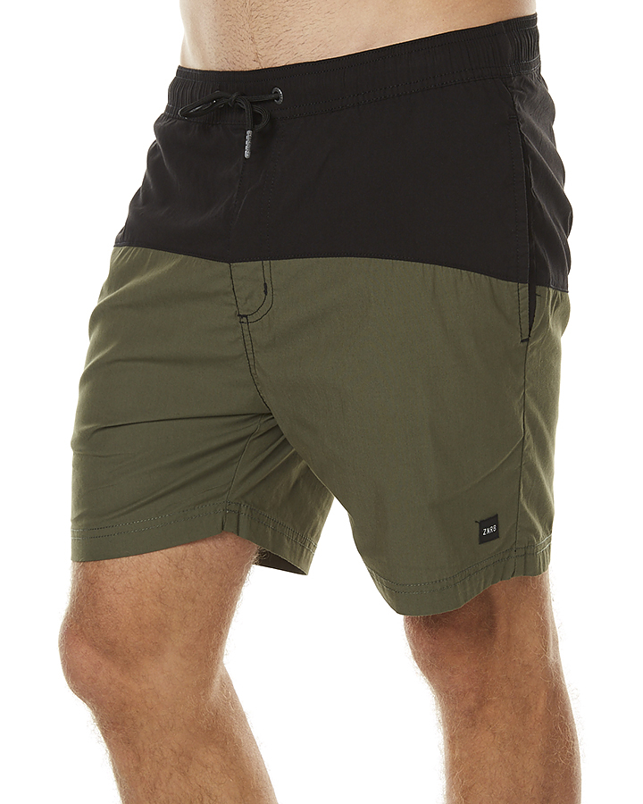 Zanerobe 1 2 Laguna Mens Beach Short Black Olive Acid SurfStitch