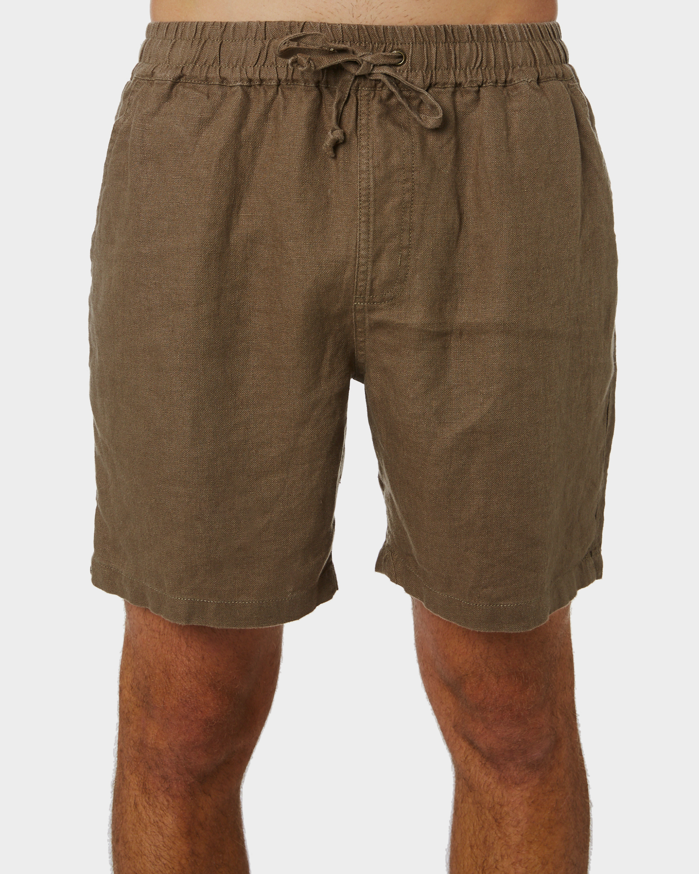 olive green fleece shorts